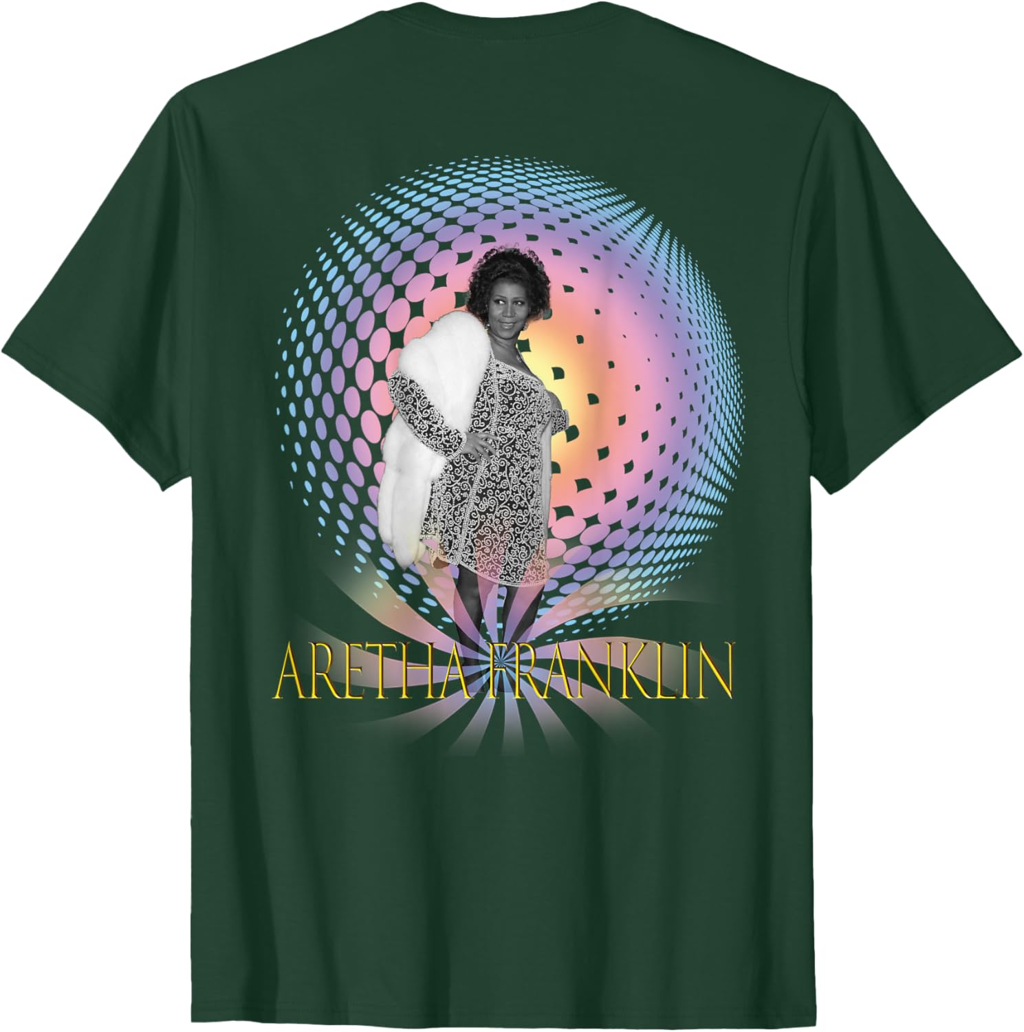 Aretha Franklin Back Printed T-Shirt for Music Lovers and Fans - 28