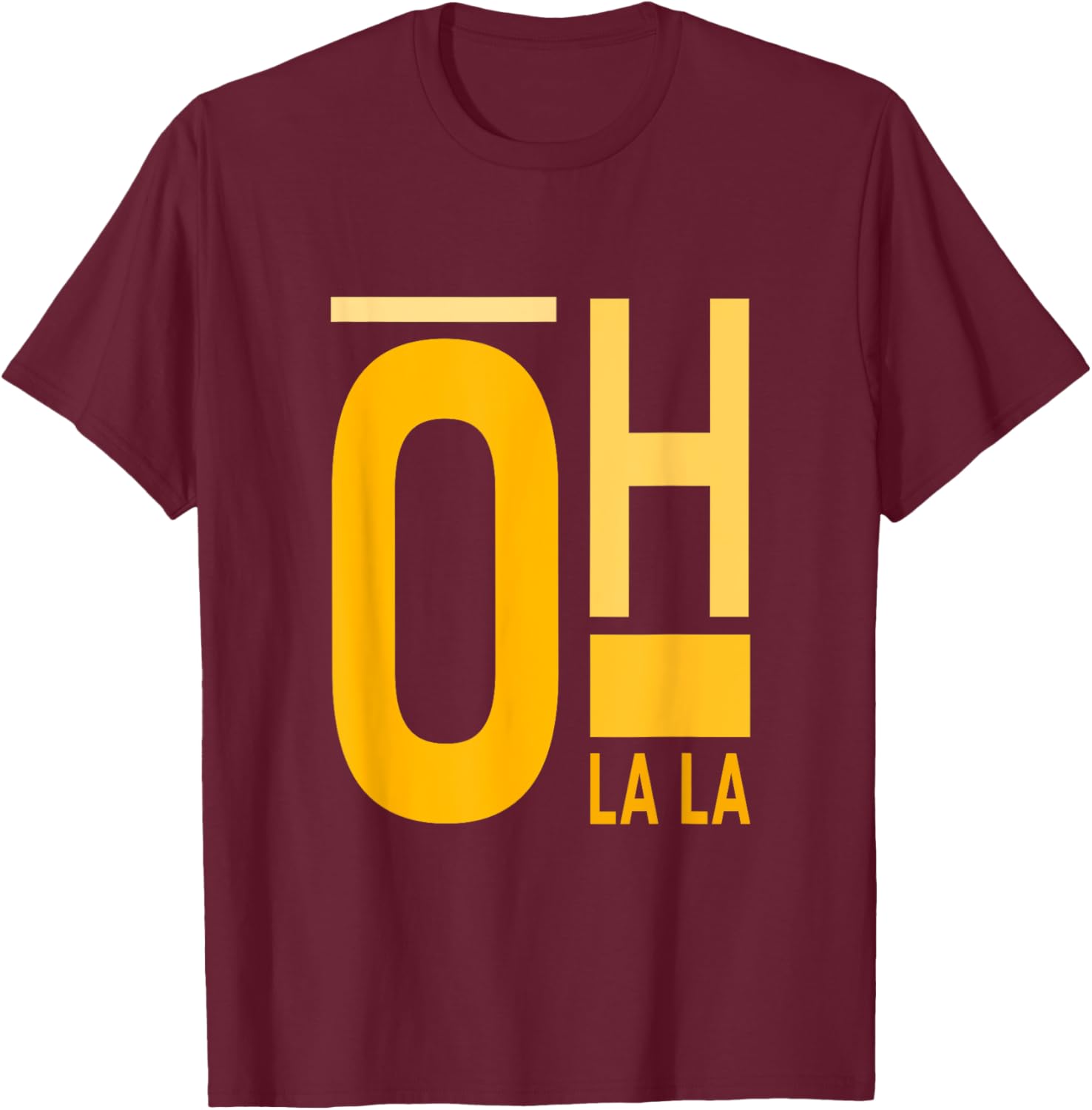 University Varsity Gold Oh La La T-Shirt for Stylish Students and Fans - 24