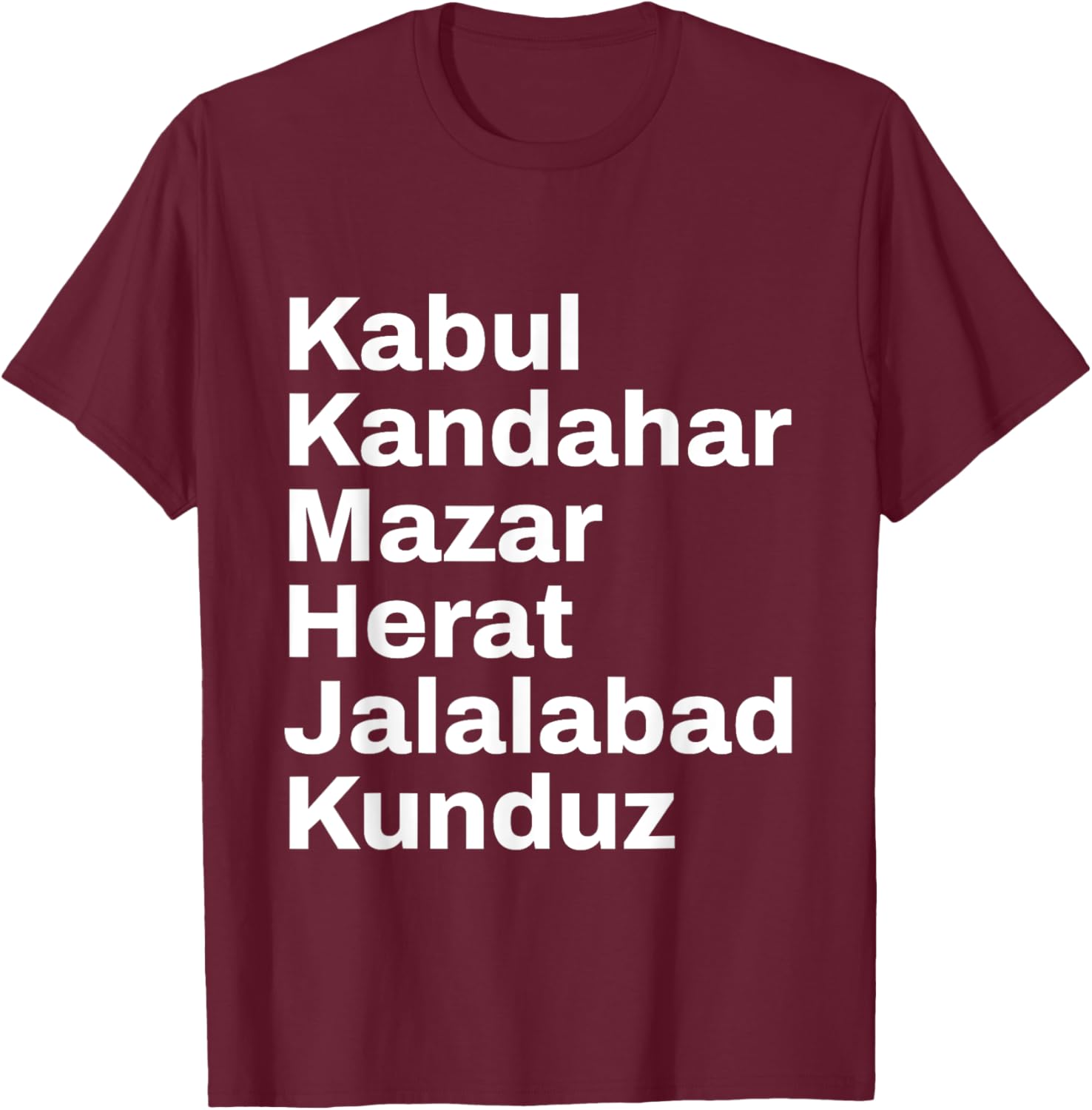 Afghanistan Cities and Towns Travel T-Shirt for Adventure Lovers - 9