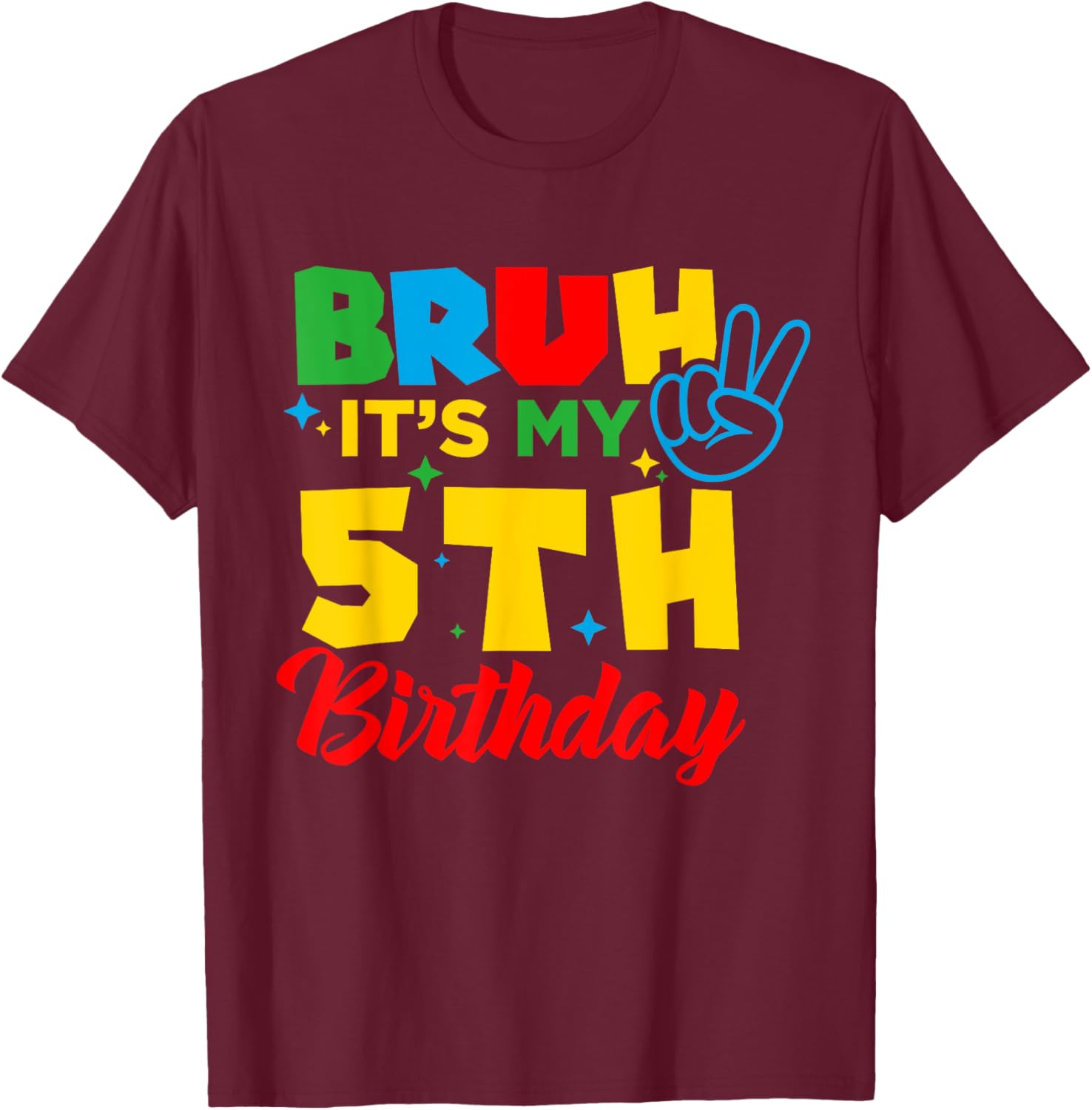 Bruh I'm 5 Gamer T-Shirt for 5th Birthday Celebration Fun! - 18