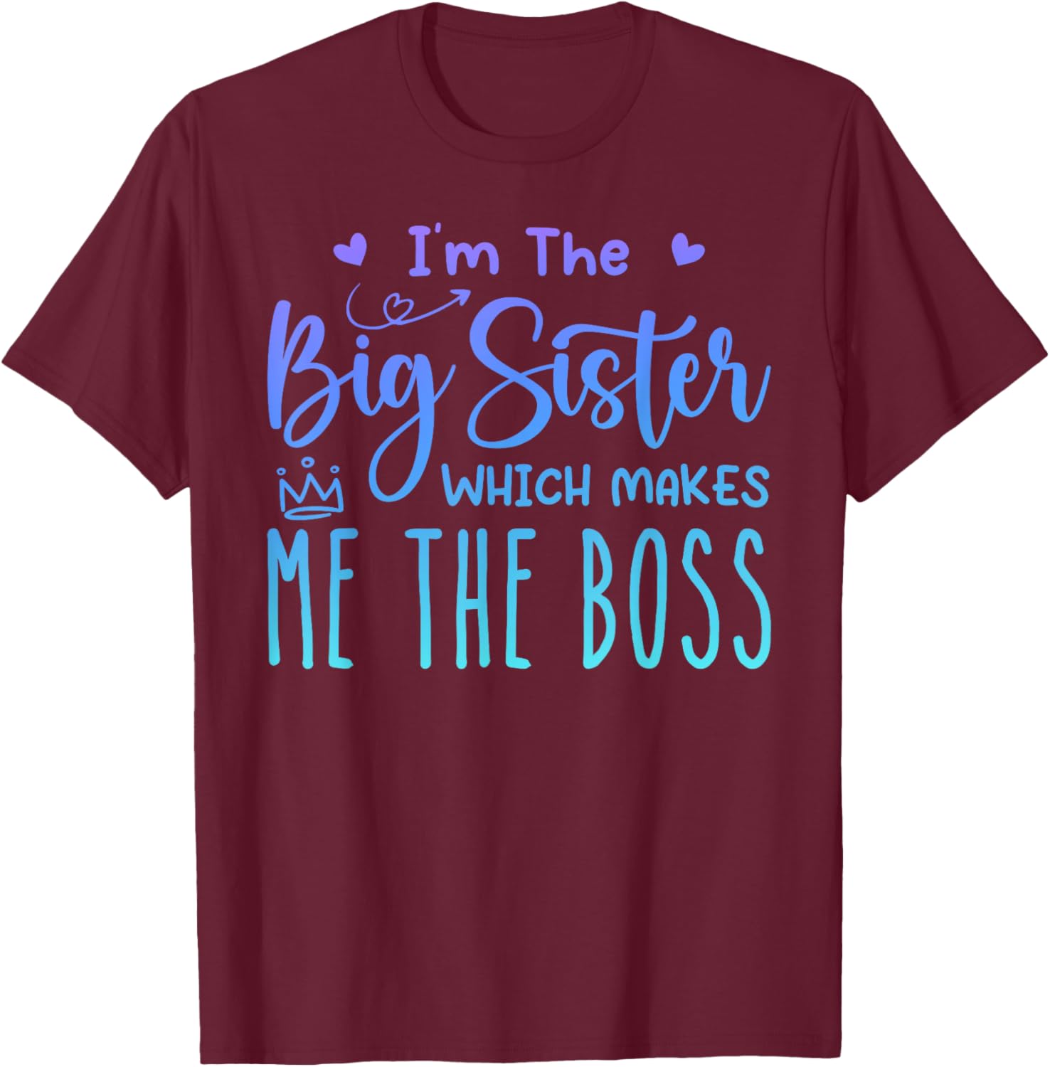 Big Sister Boss Funny Brothers T-Shirt for Sassy Siblings Fun Apparel - 12