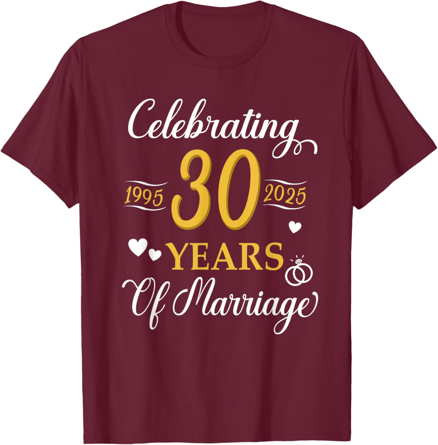 30th Anniversary Wedding T-Shirt Celebrating 1995 Love and Memories - 6