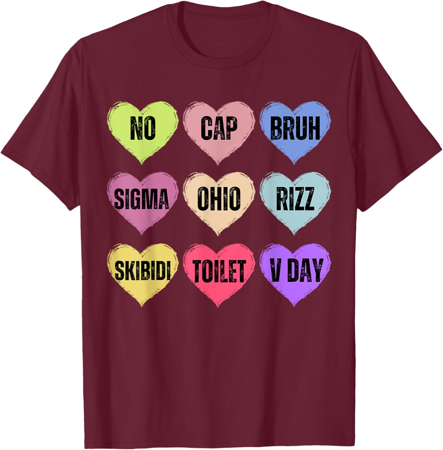 Skibidi Valentine's Day Funny Rizz No Cap T-Shirt for Couples - 14