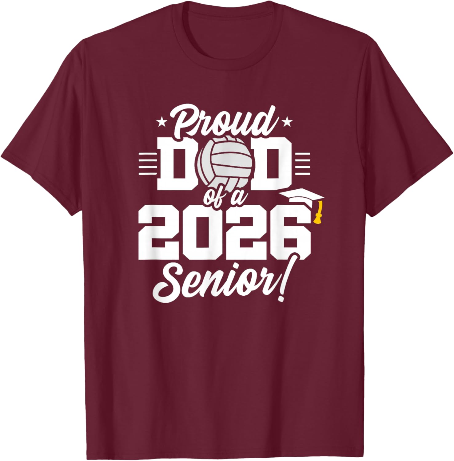 Class of 2026 Volleyball Dad Senior Year T-Shirt for Proud Parents - 15