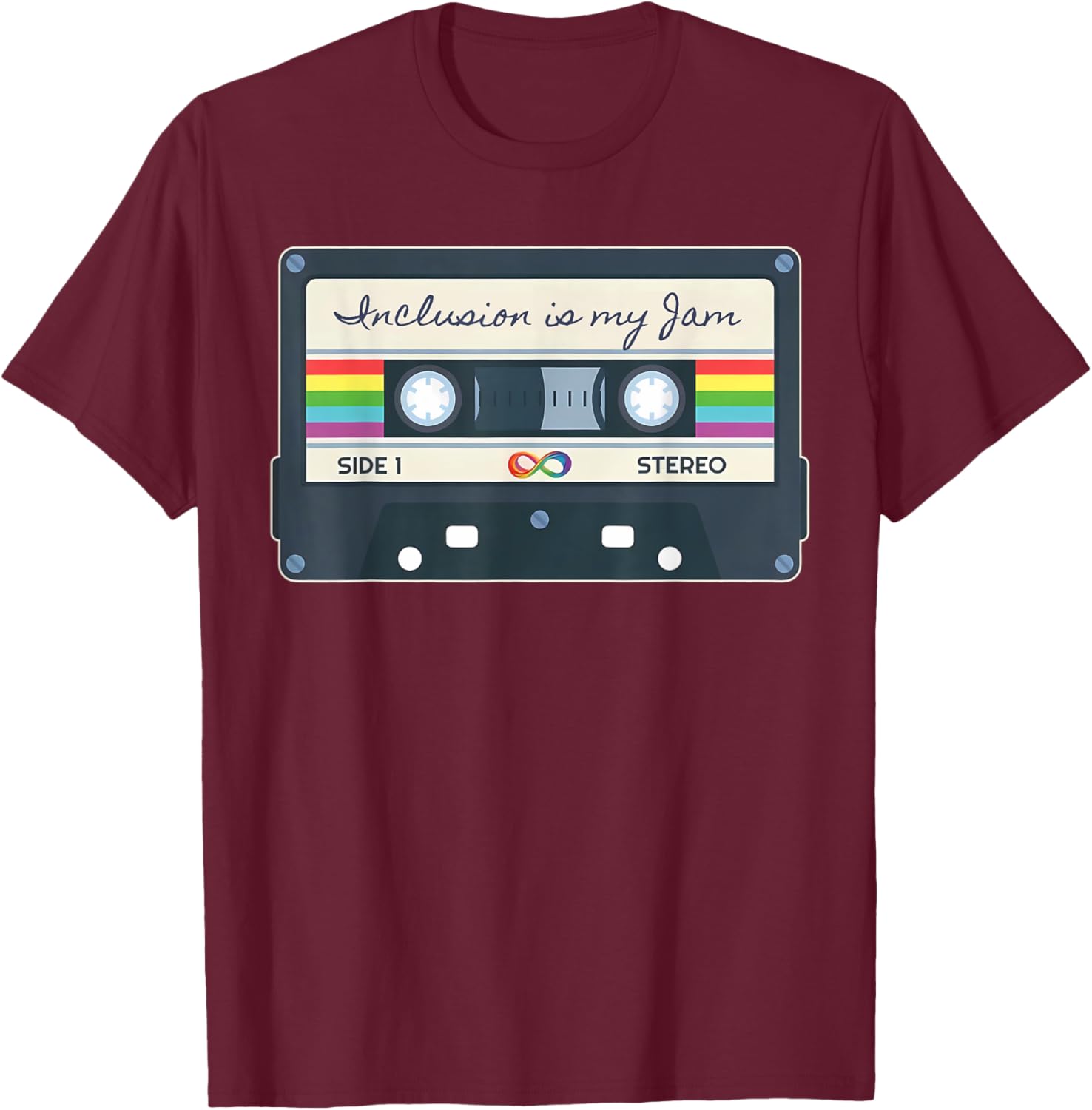 Autism Awareness Inclusion Is My Jam SPED Teacher Cassette T-Shirt - 1