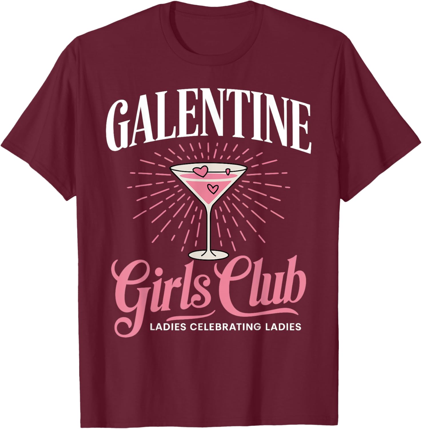 Celebrate Galentine's Day Women's Black T-Shirt - Short Sleeve & Unique Design - 2