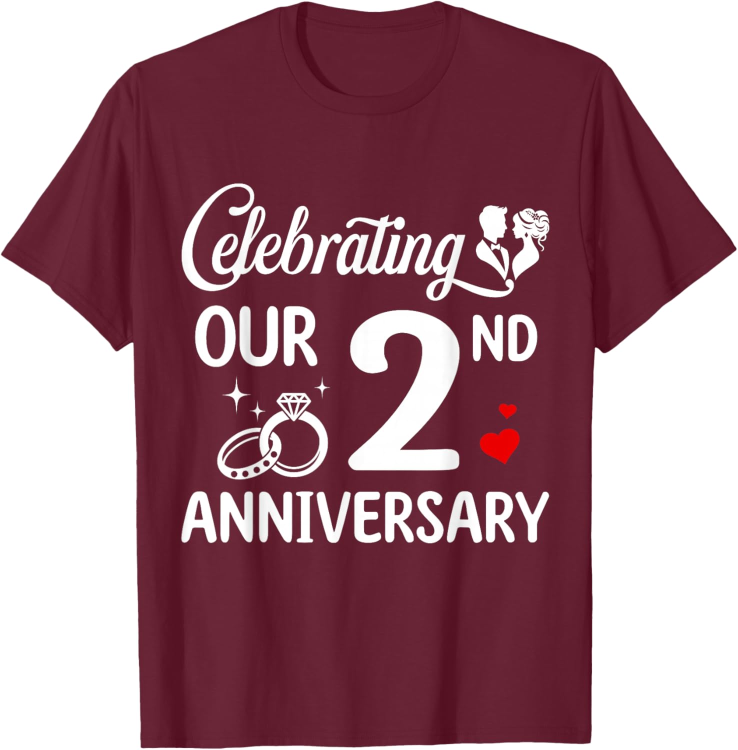 Celebrate Your 2nd Wedding Anniversary with Our Fun Marriage T-Shirt - 16