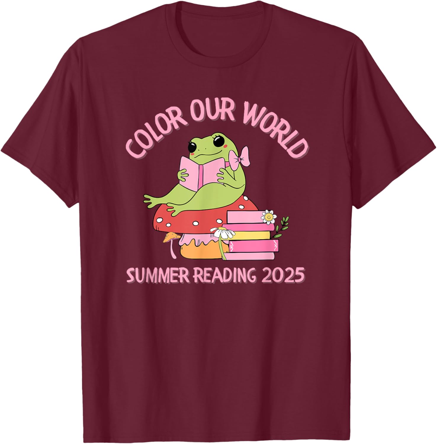 Color Our World Summer 2025 Frog T-Shirt for Kids - Fun Reading Program Apparel - 4