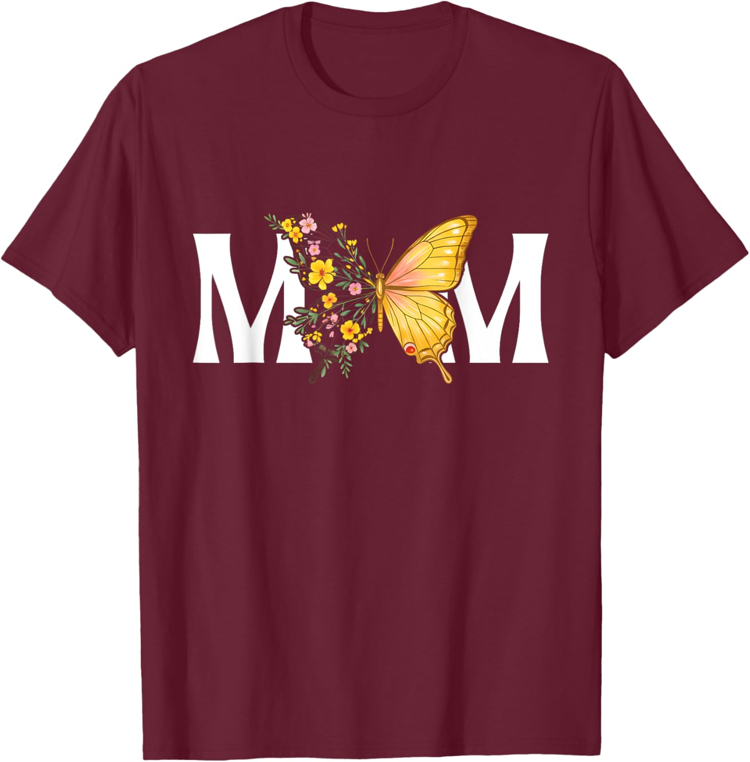Cute Mother's Day Butterfly MOM Flower T-Shirt for Moms and Gifts - 18