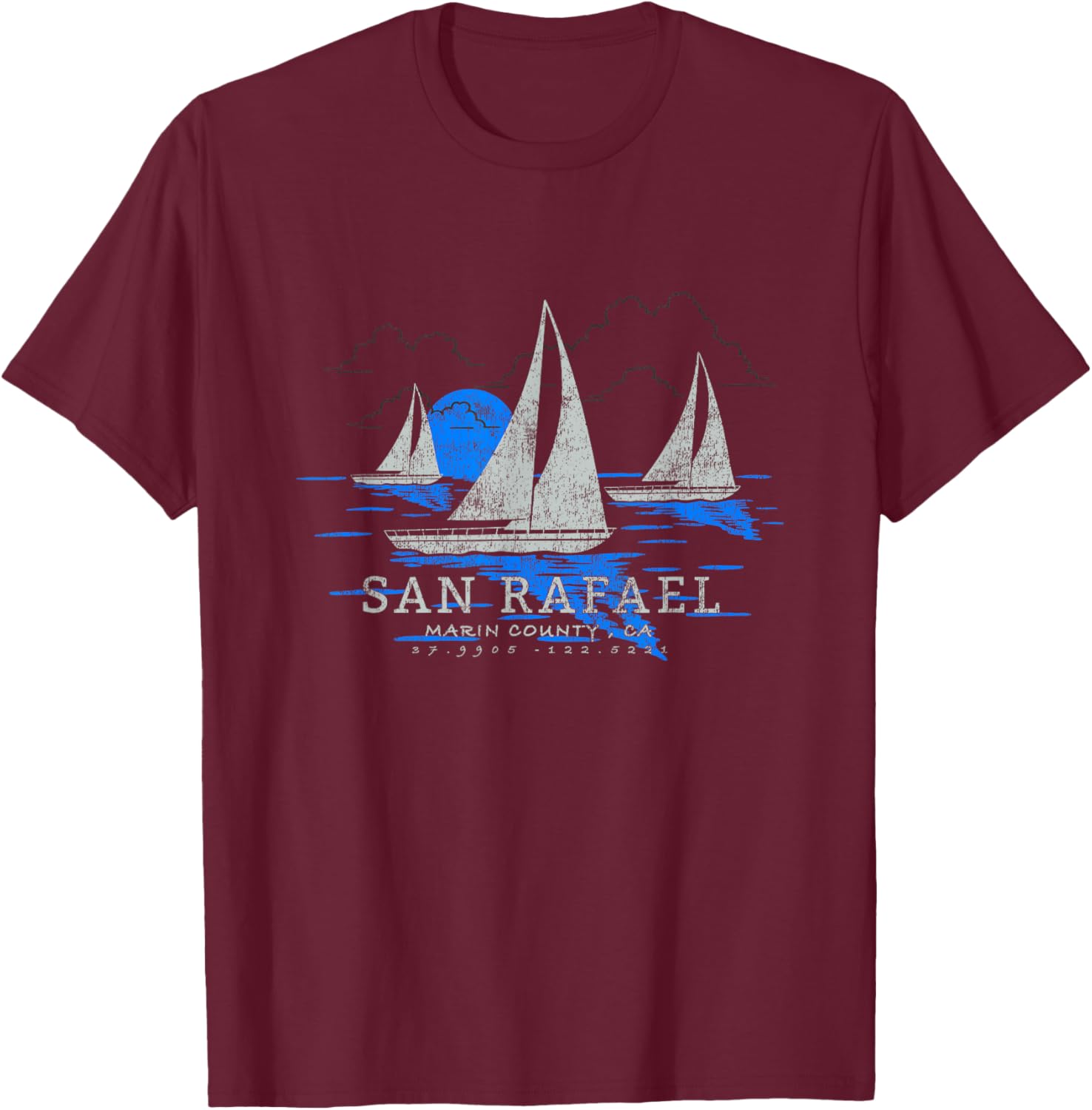San Rafael California Yachting Souvenir T-Shirt for Nautical Lovers - 16