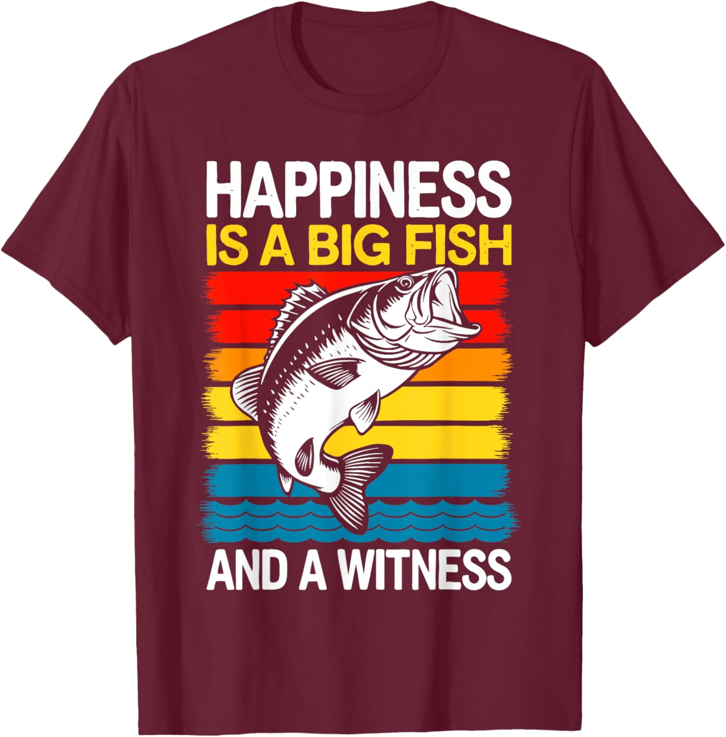 Catch the Joy: Big Fish and Witness Bass Fishing T-Shirt for Anglers - 17