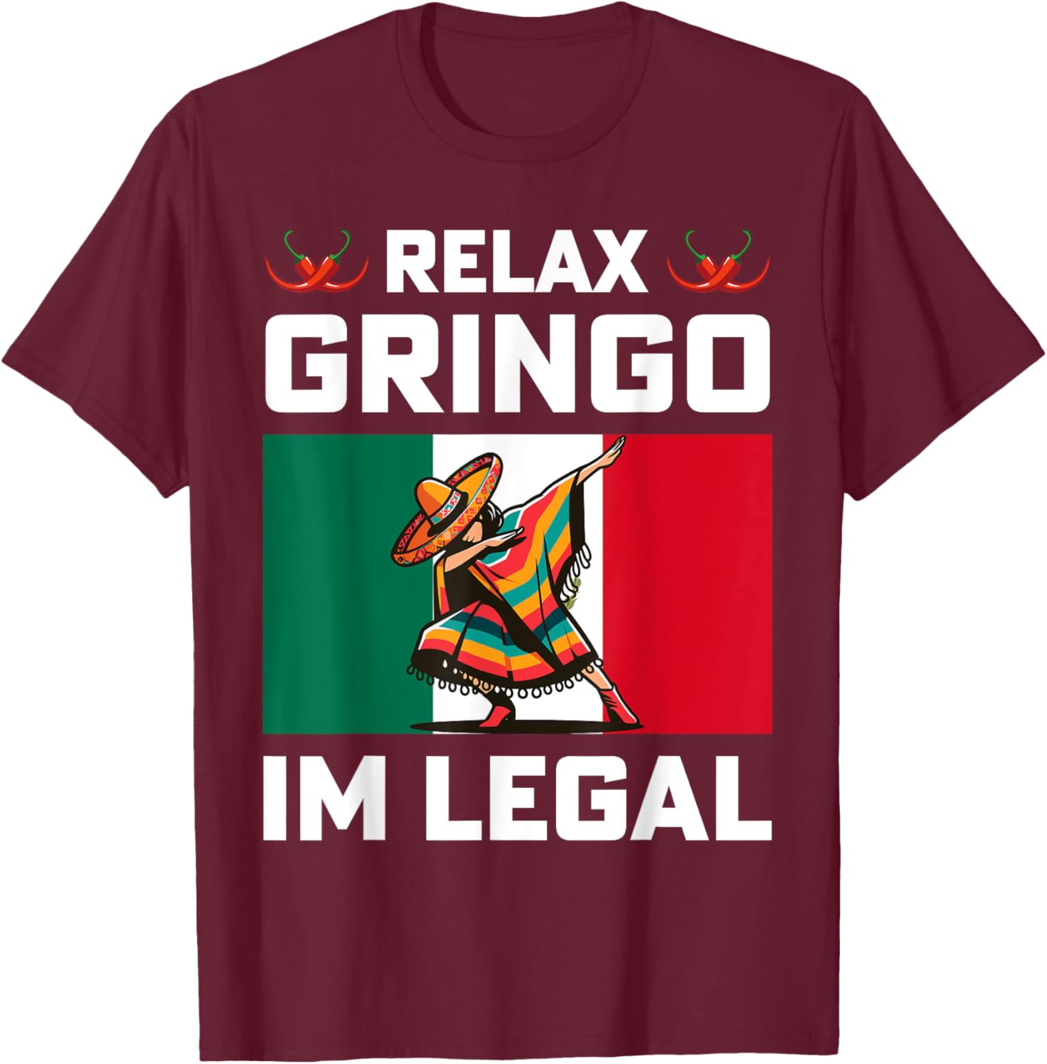 Cinco de Mayo Relax Gringo I'm Legal Dabbing Boy T-Shirt for Fun Celebrations - 9