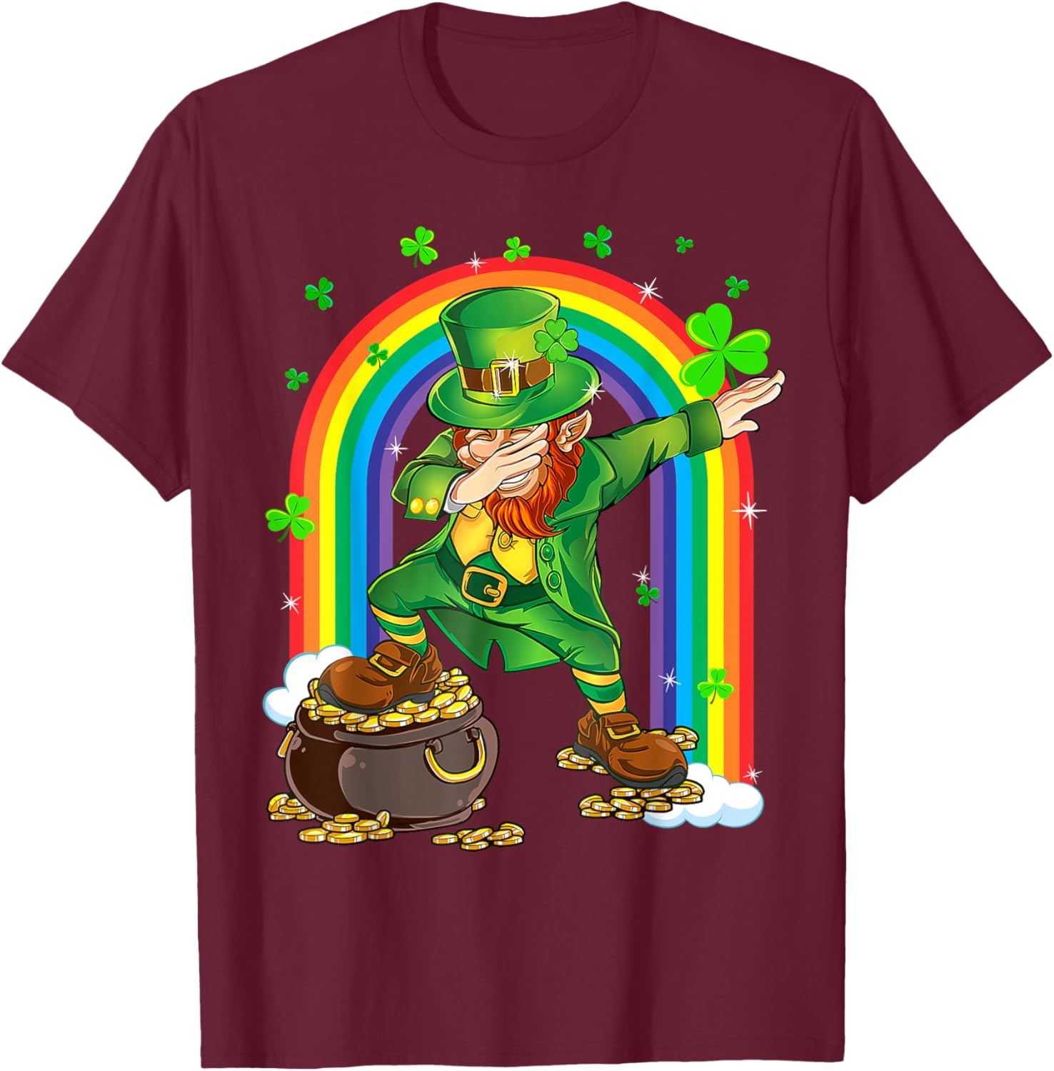 Cool 2025 St Patrick's Day Dabbing Leprechaun T-Shirt for Kids and Adults - 12