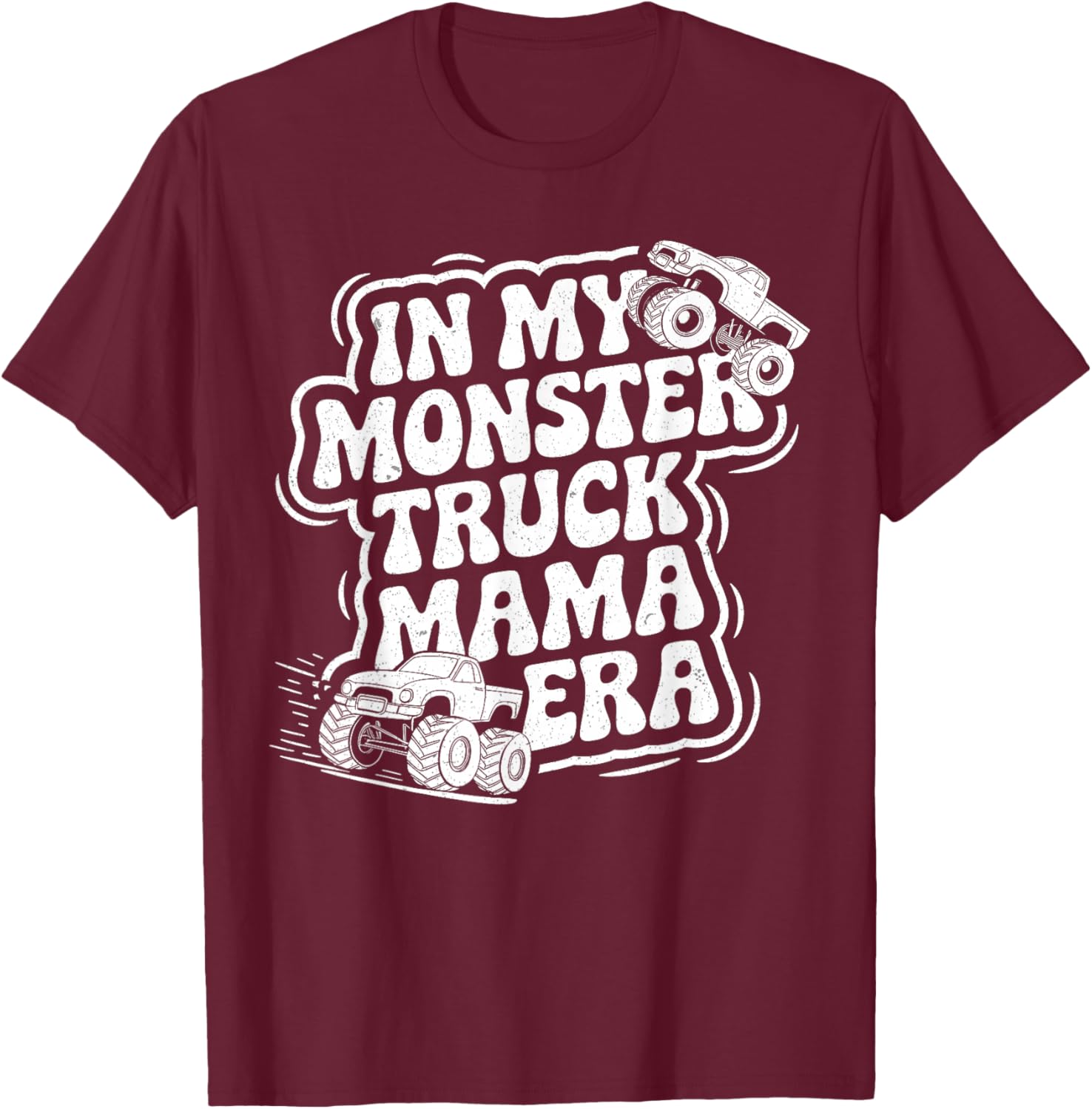 Groovy Monster Truck Mama Era T-Shirt for Fun Loving Moms on Mother's Day - 14