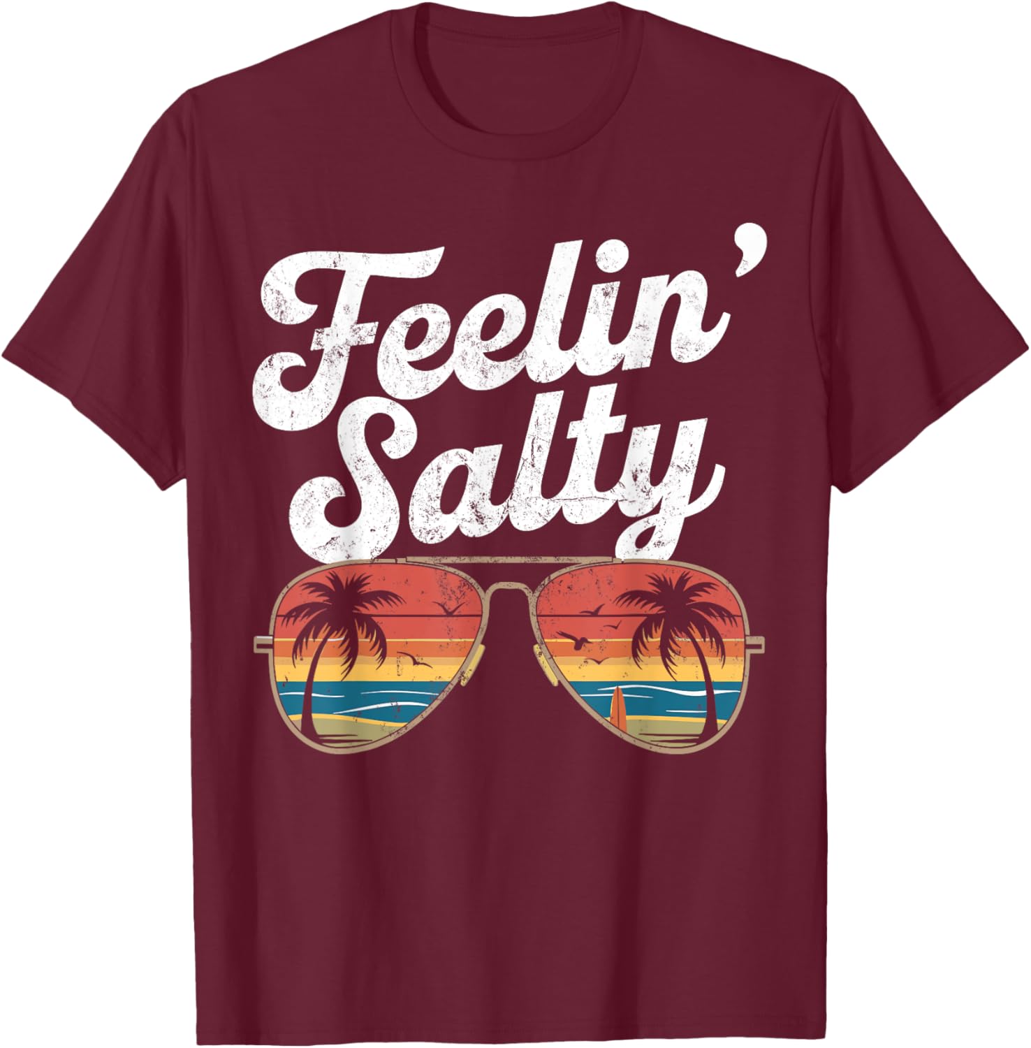 Funny Feelin Salty Vintage 70's Retro Beach Summer Vacation T-Shirt - 16