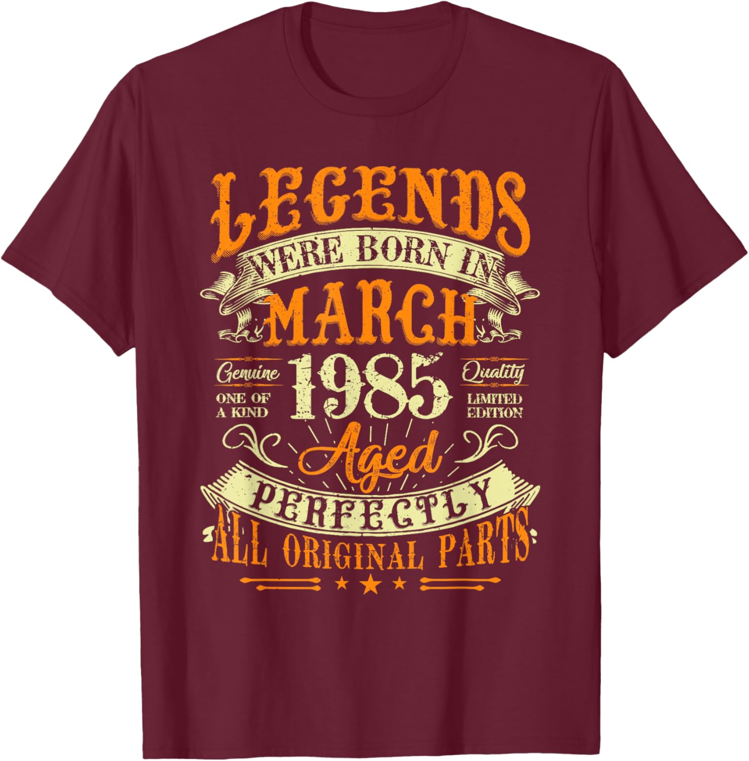 40th Birthday Gift for Legends Born in March 1985 T-Shirt - 9