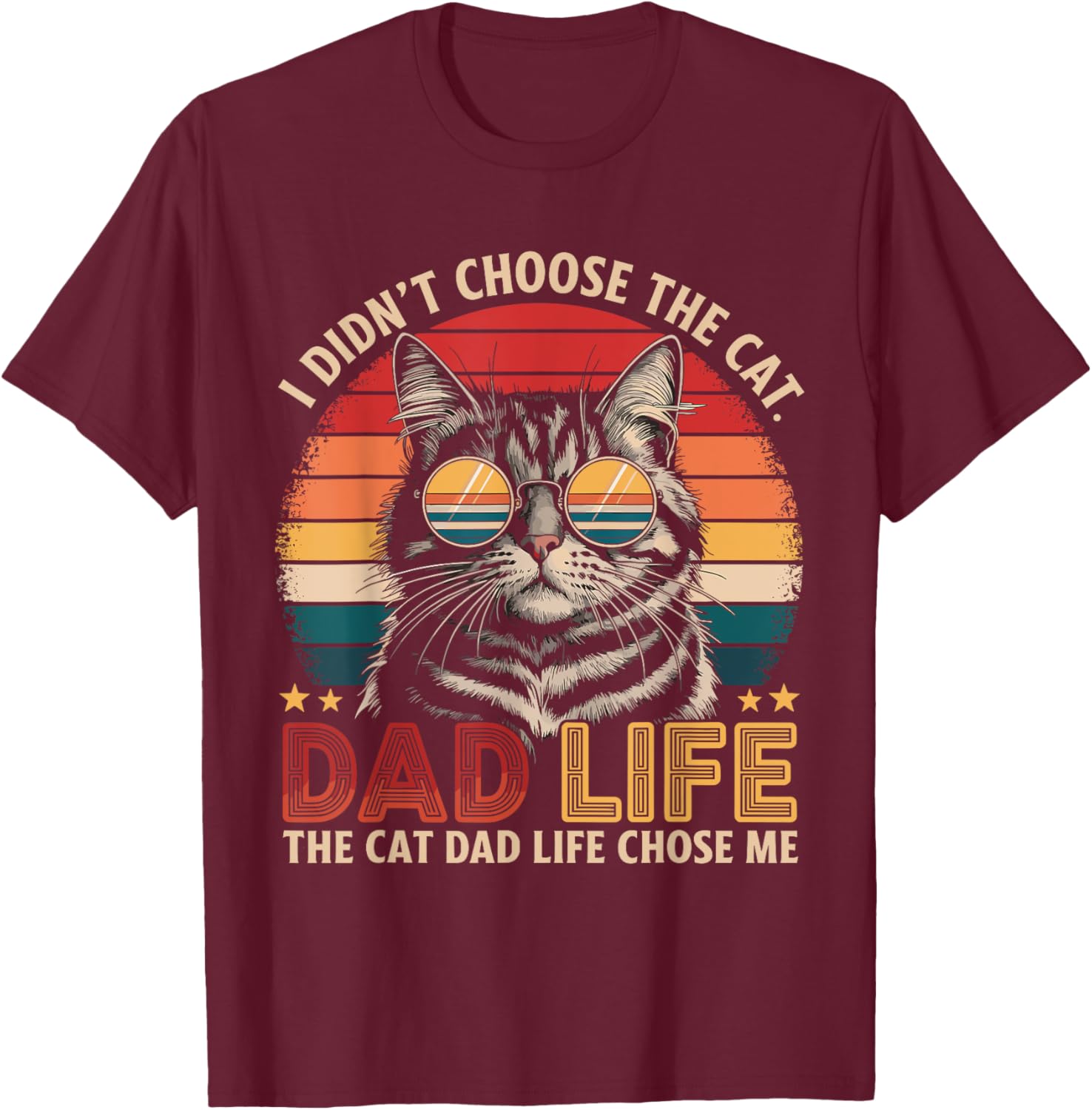 Cat Dad Life T-Shirt Funny Cat Lover Gift for Father's Day and Birthdays - 6