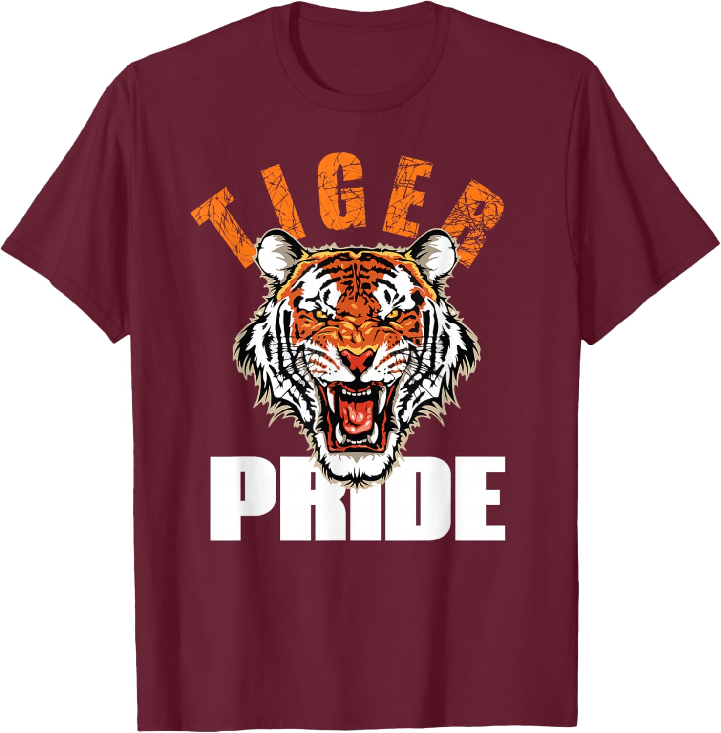Retro Vintage Tiger Pride Mascot T-Shirt for School Sports Team Fans - 19