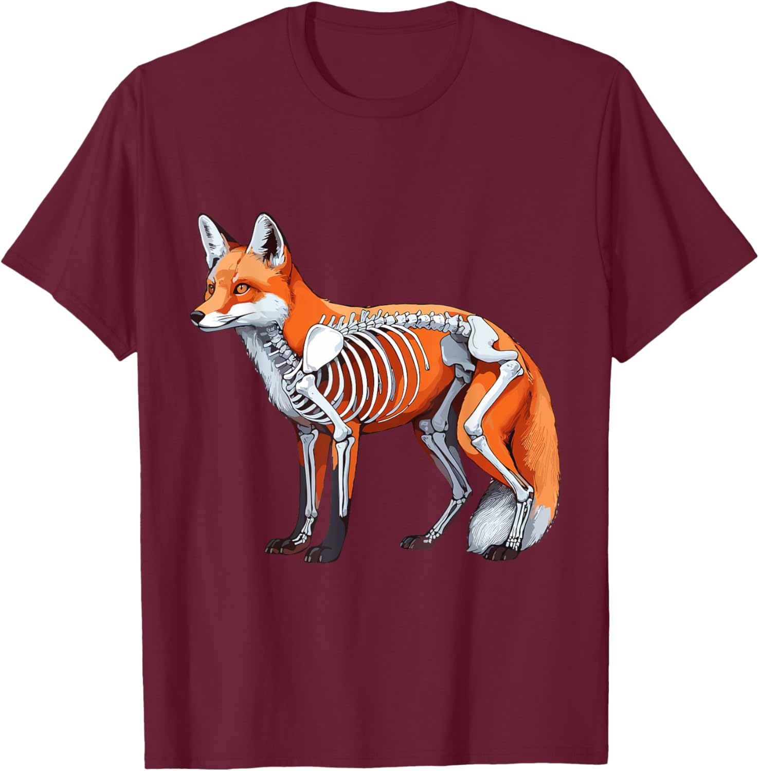 X-ray Fox Body Anatomy Radiography Skeleton T-Shirt for Anatomy Lovers - 3