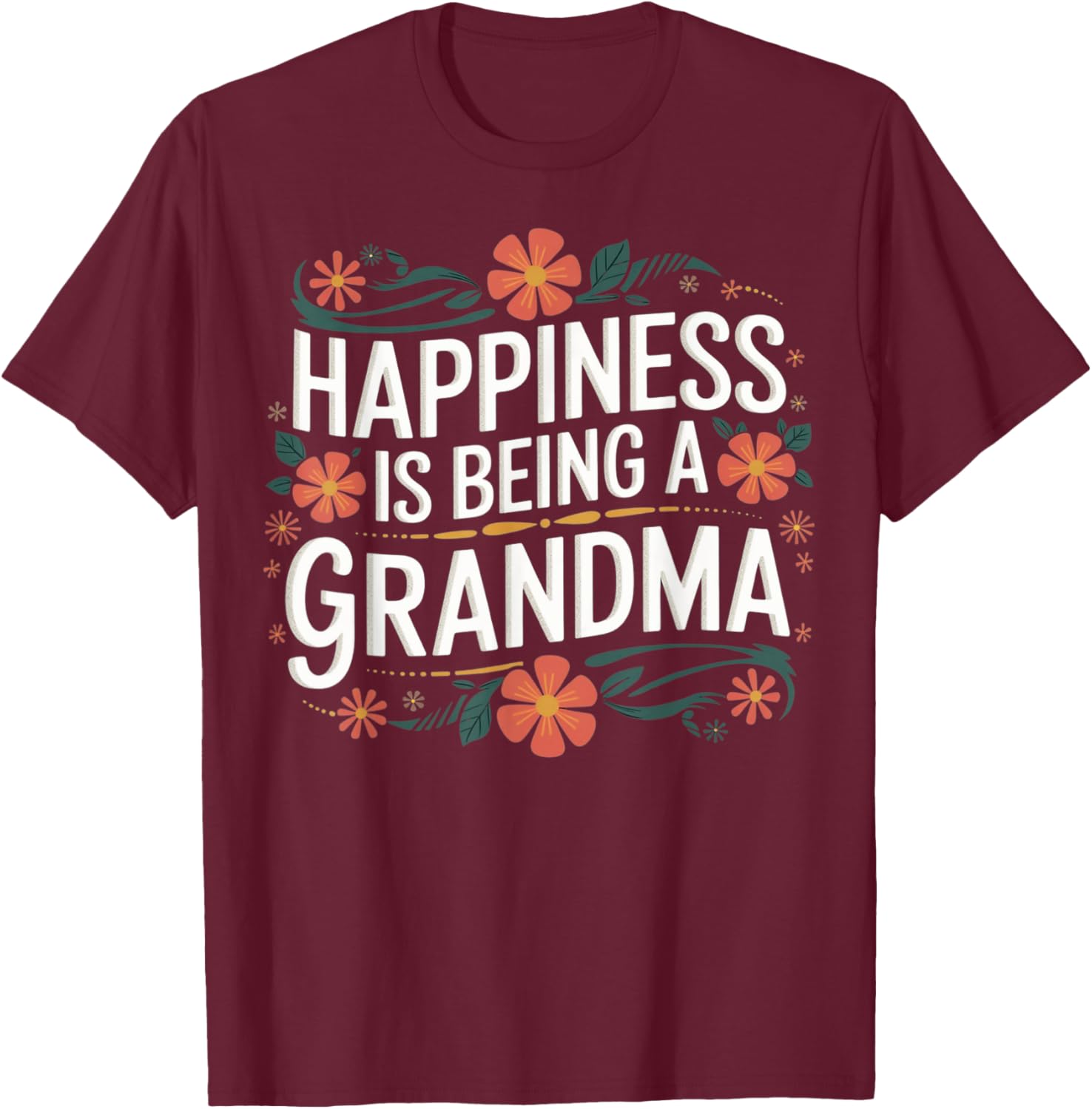 Women's Floral Grandma T-Shirt: Celebrate Your Happiness as a New Grandmother - 8