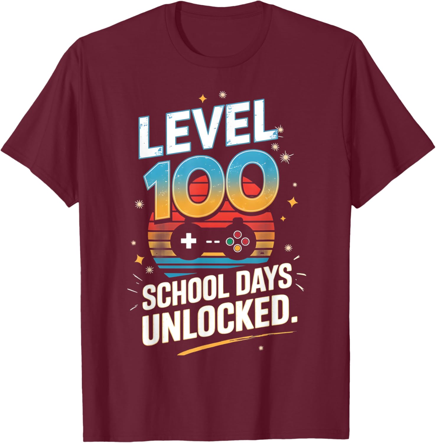 100 Days of School Unlocked T-Shirt Fun Gift for Students and Kids - 5