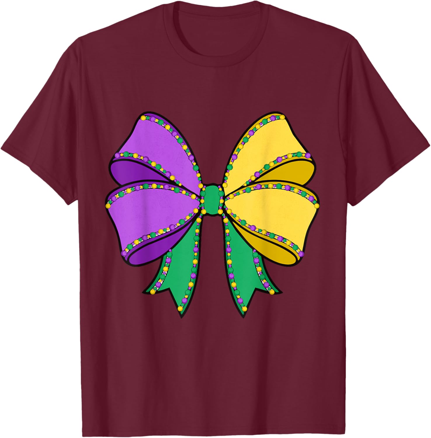 Coquette Bow Mardi Gras T-Shirt for New Orleans Carnival Festivities - 16