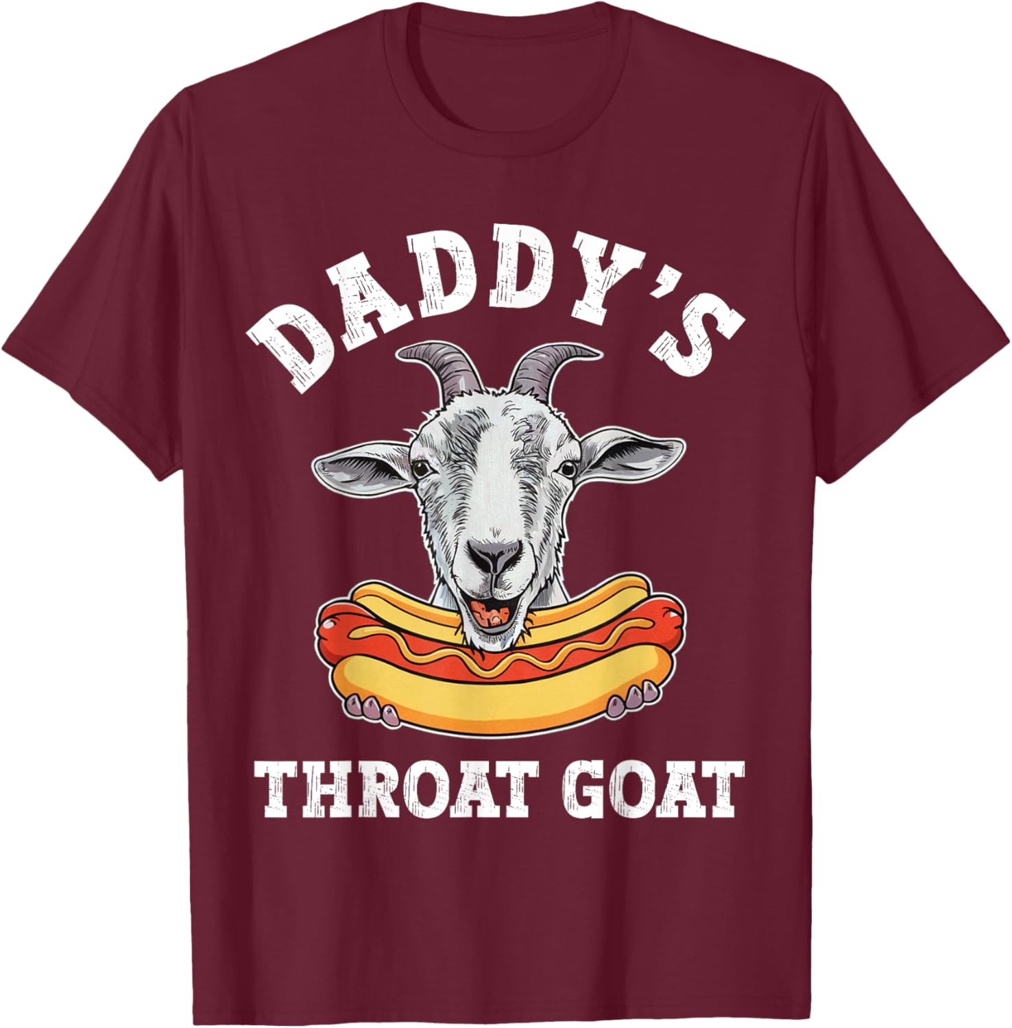 Funny Daddy's Throat Goat Meme T-Shirt for Adult Humor Lovers - 20