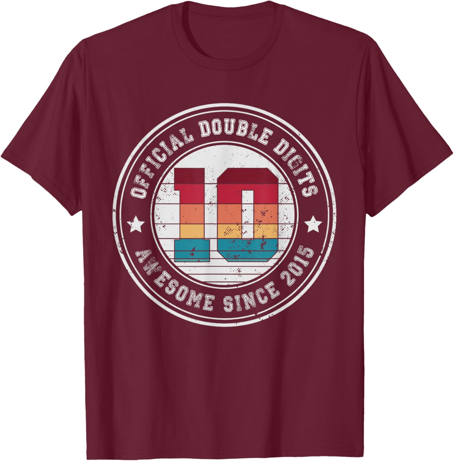 Celebrate 10th Birthday with Fun Ten Years Old Double Digits T-Shirt - 8