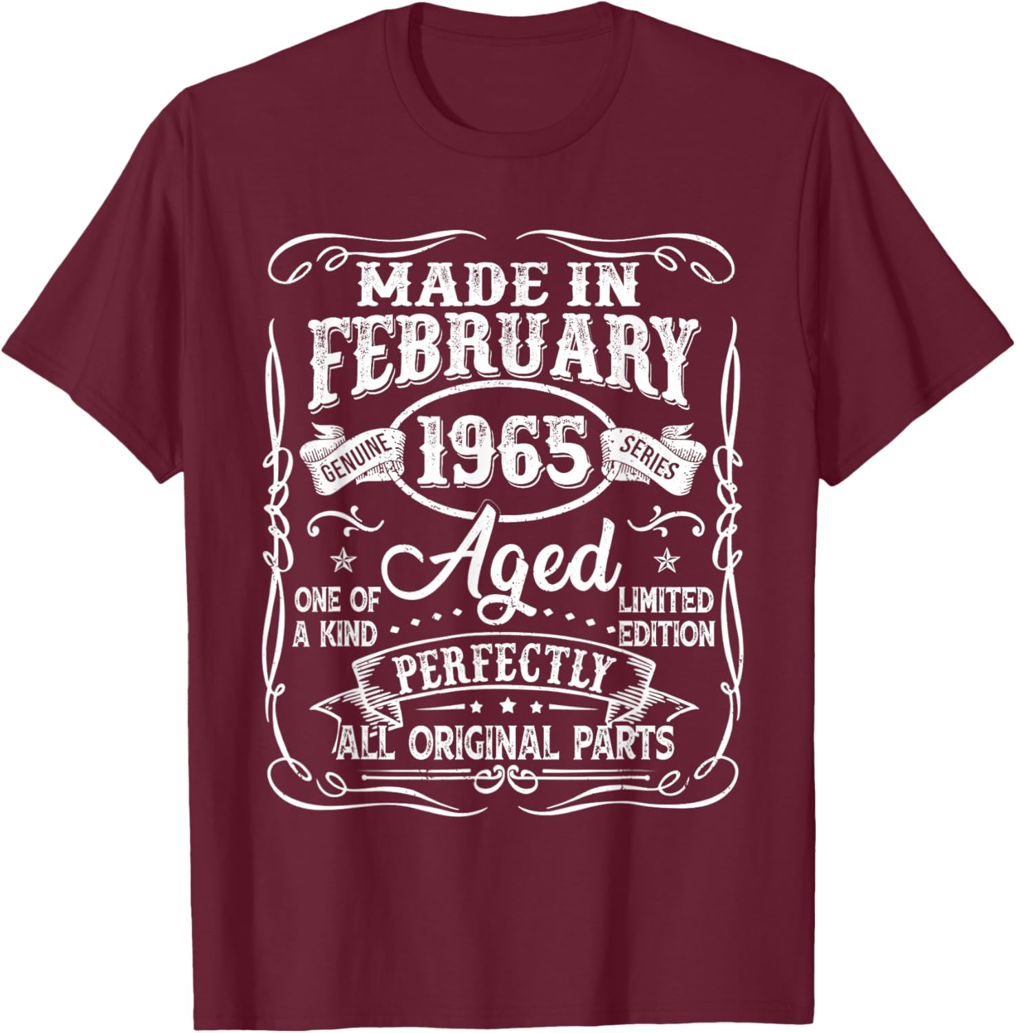 Vintage 60th Birthday T-Shirt for Men Born in February 1965 - 16