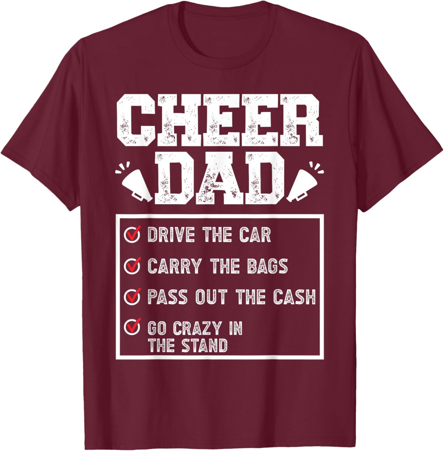 Cheer Dad T-Shirt Perfect Gift for Supportive Fathers in Style - 1