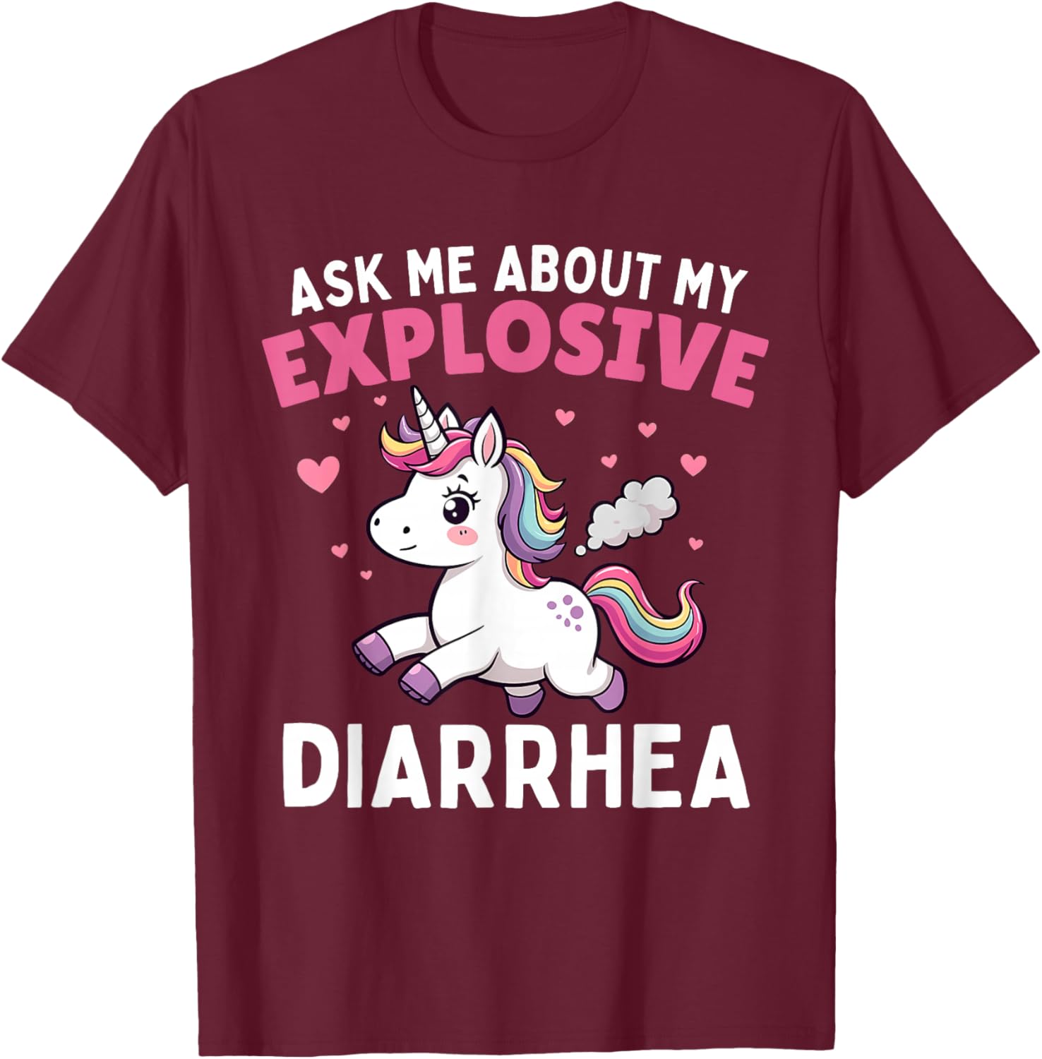 Funny Unicorn T-Shirt Ask Me About My Explosive Diarrhea Meme - 16