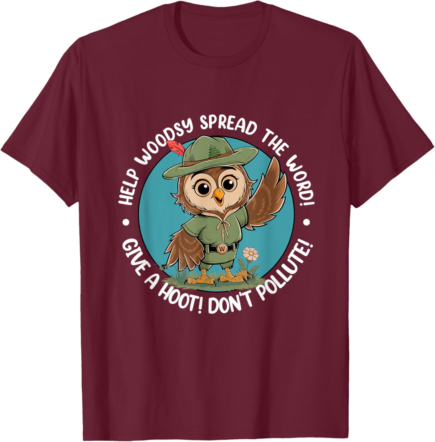 Woodsy Owl Give A Hoot Don't Pollute Vintage Retro T-Shirt for Nature Lovers - 6