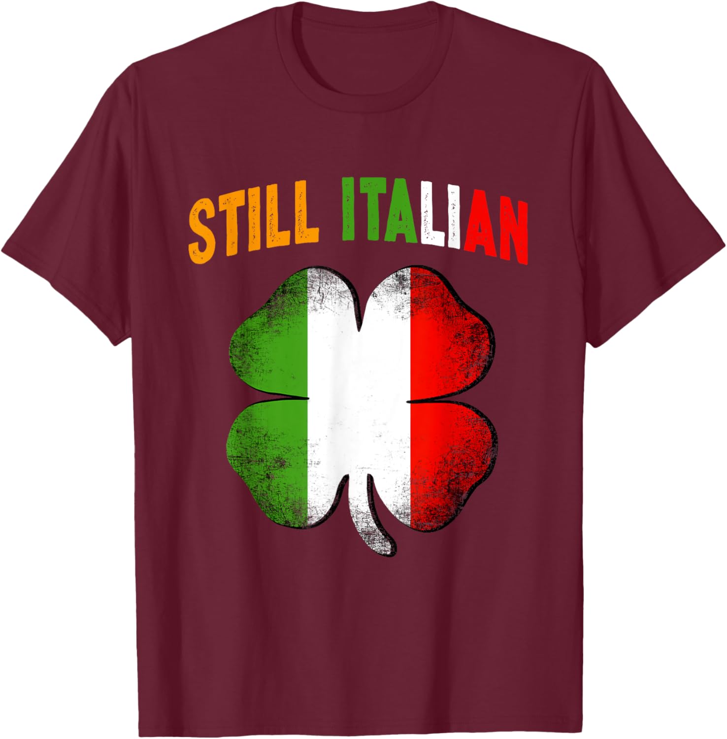 Still Italian Shamrock St Patrick's Day T-Shirt Clover Italy Flag Design - 13