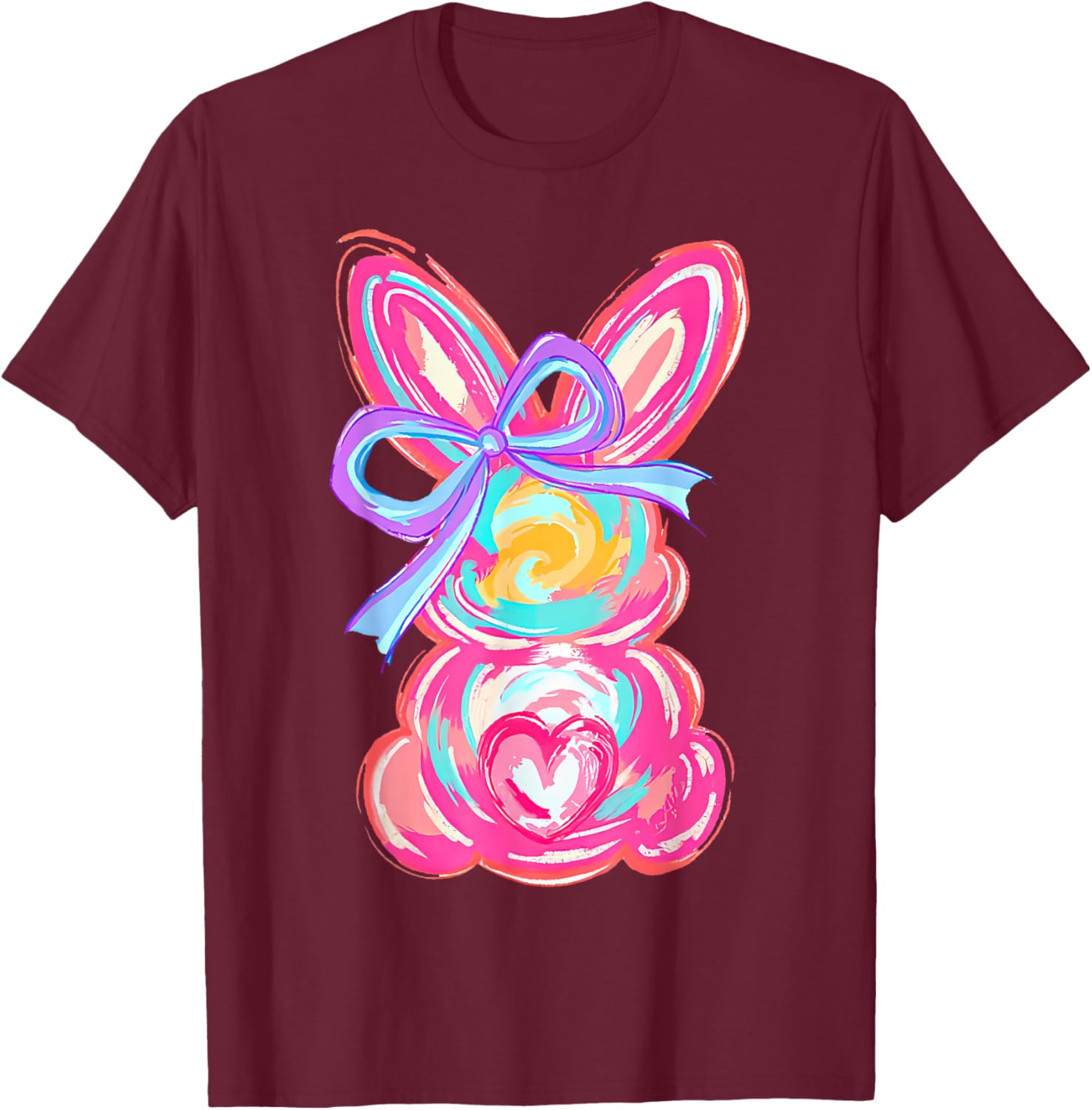 Coquette Bow Bunny Easter Shirt for Women and Girls Fun T-Shirt - 6