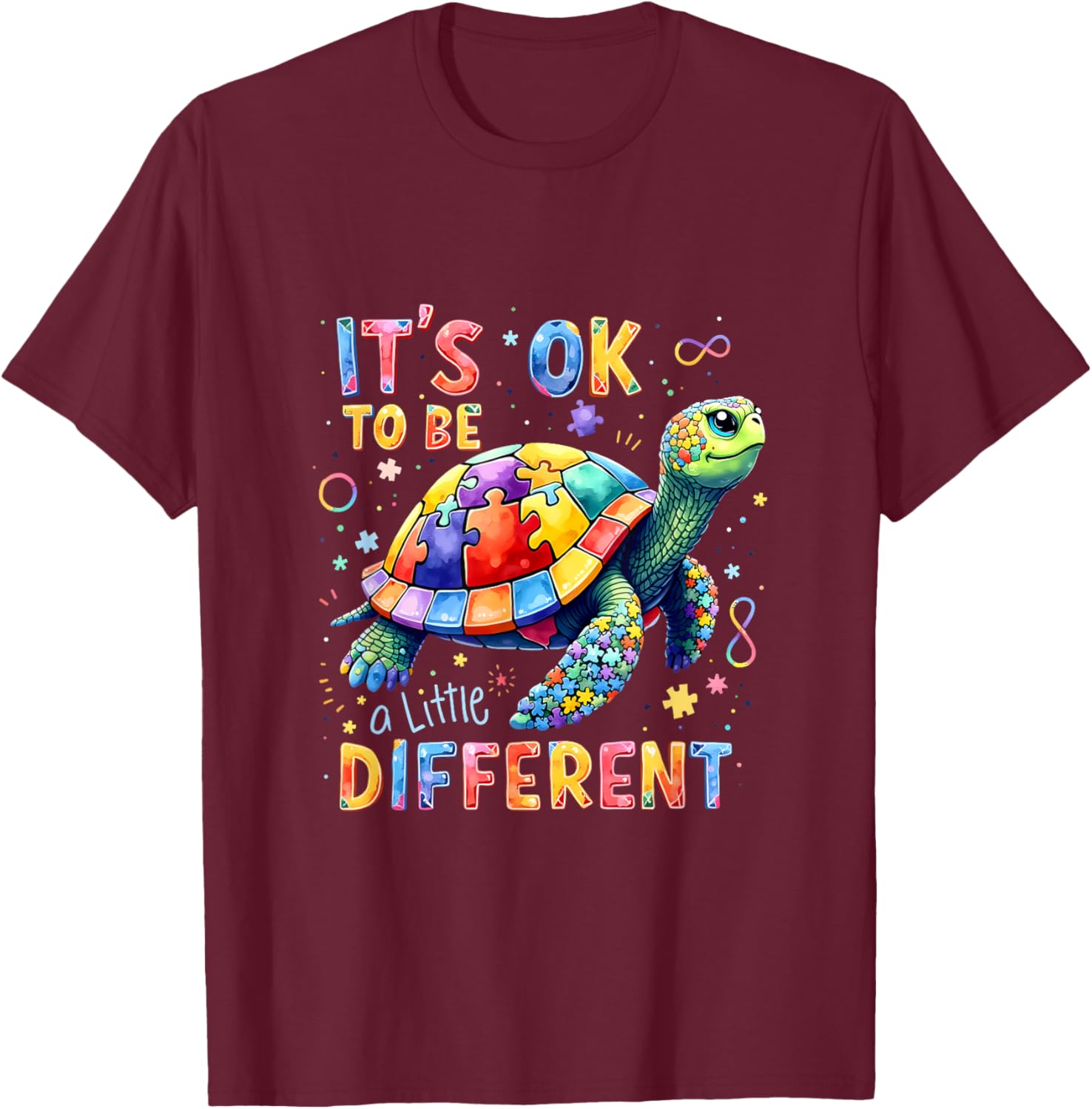 A Little Different Turtle Autism Awareness It's Ok To Be T-Shirt - 12