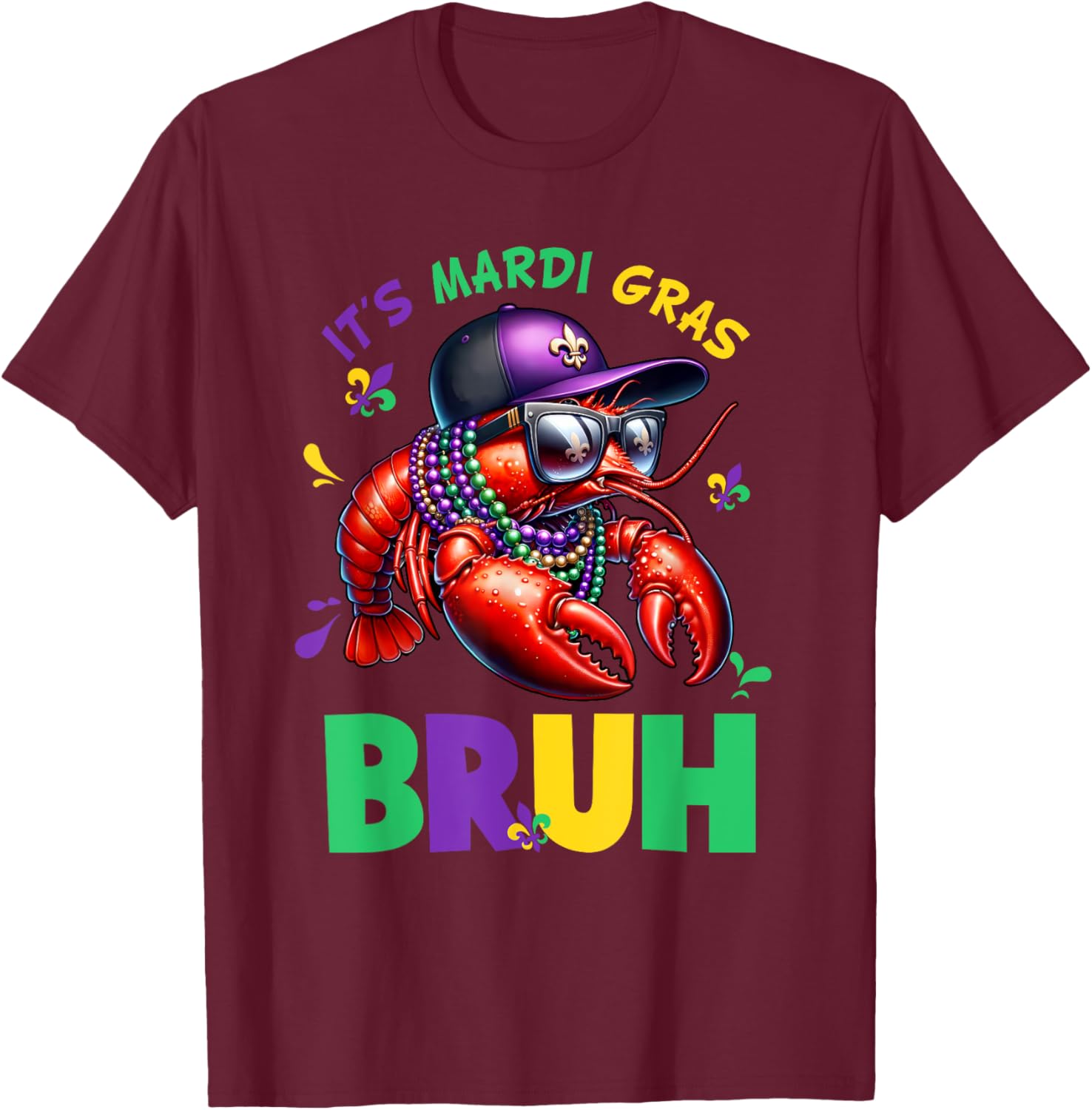 Cute Bruh Mardi Gras Crawfish T-Shirt for Kids - Fun Festival Fashion - 7