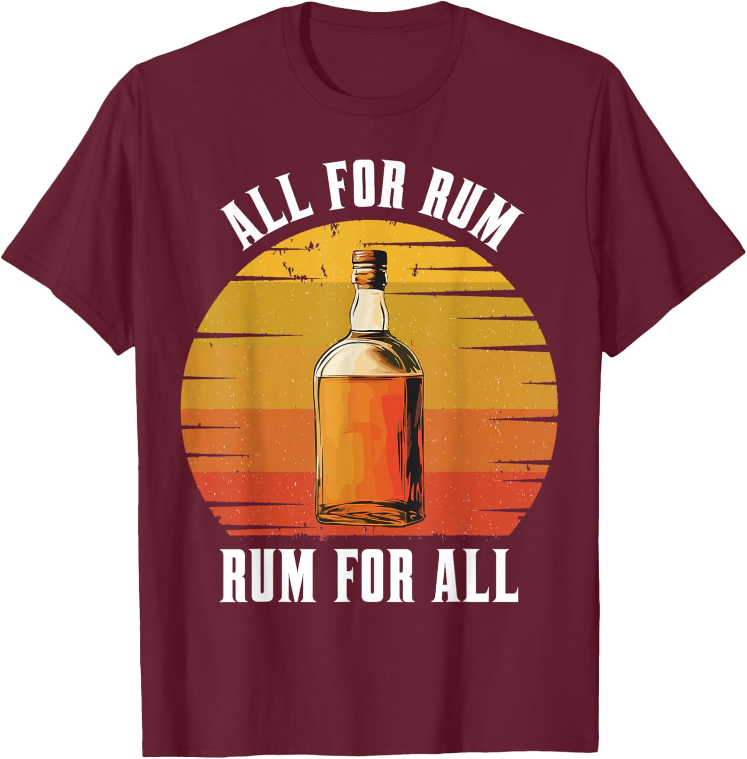 Vintage Rum Lovers T-Shirt for Drink Enthusiasts - All for Rum Design - 15