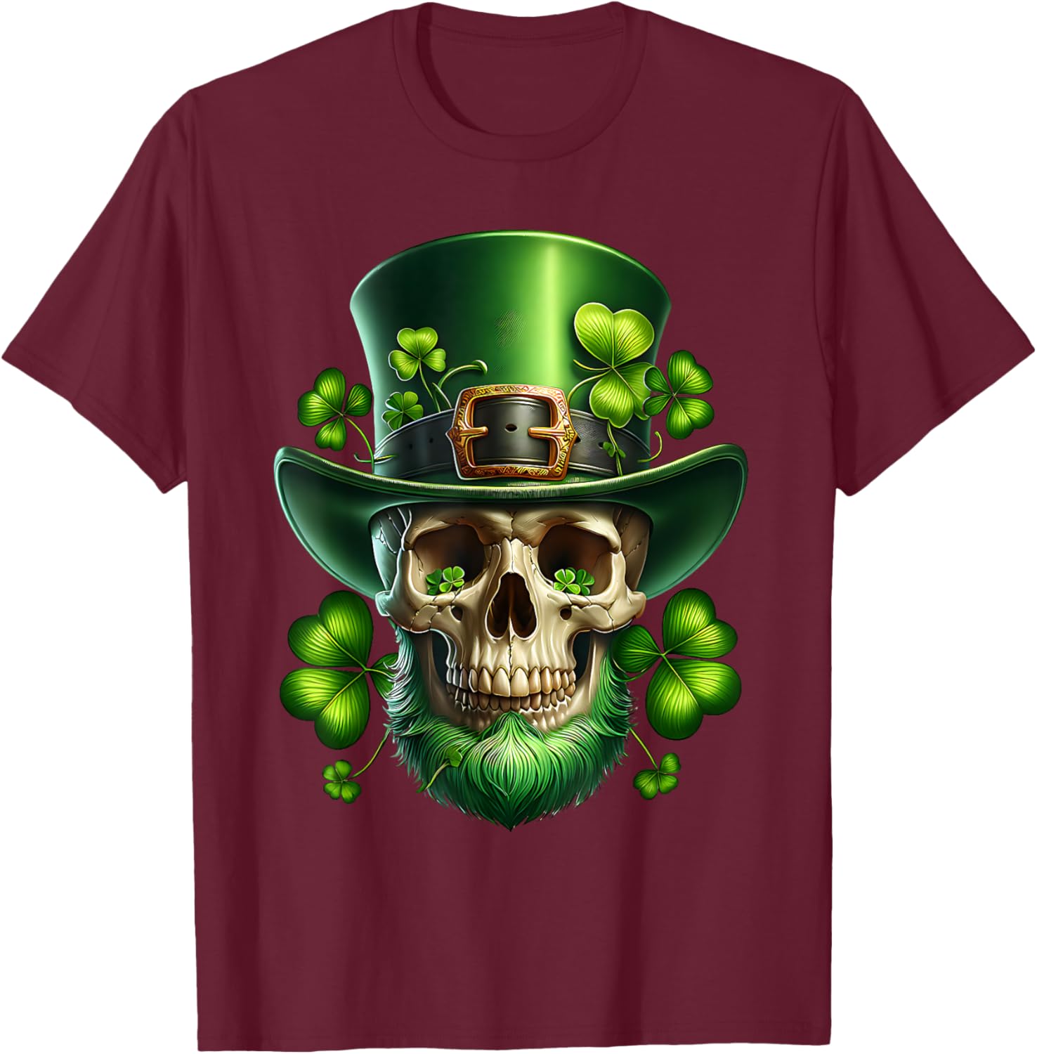Saint Patrick's Day Sugar Skull T-Shirt for Festive Celebrations - 26