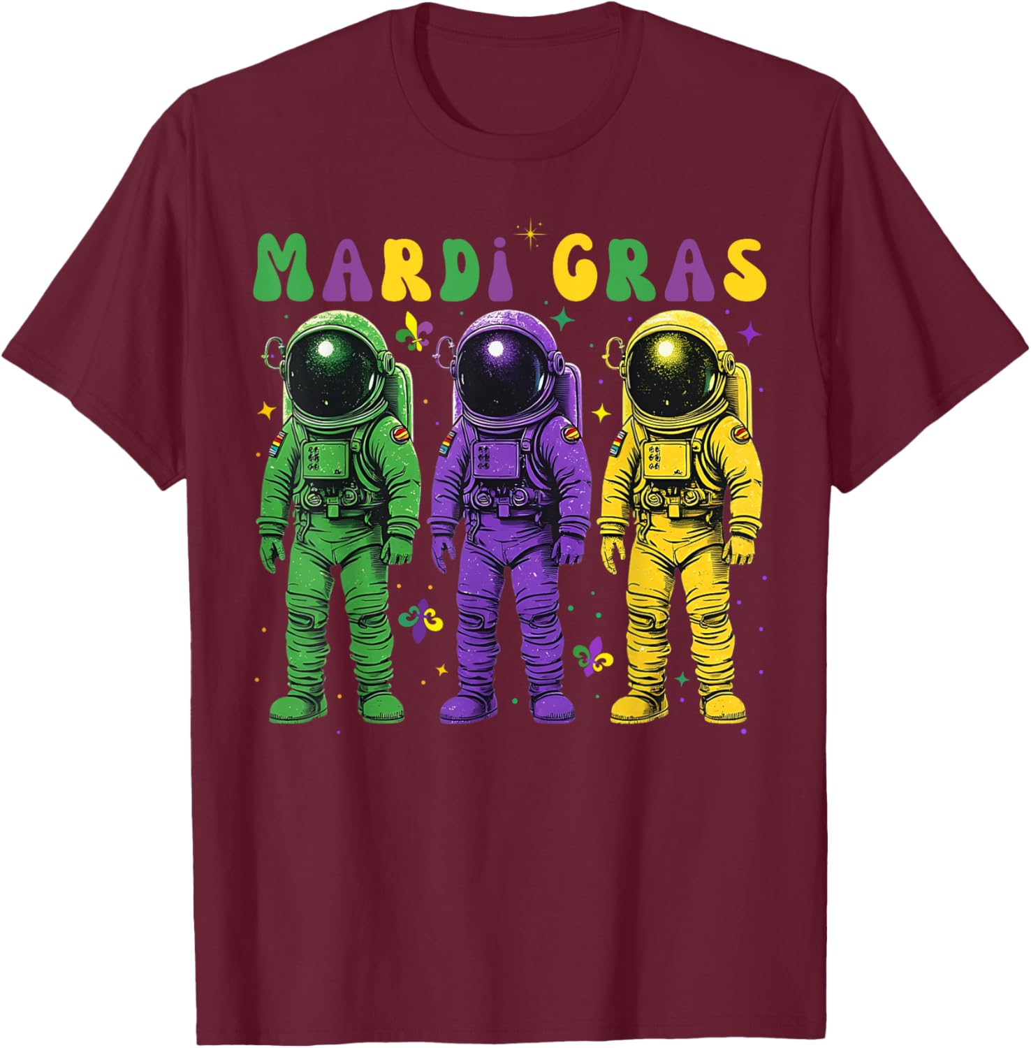 Astronaut Mardi Gras T-Shirt - Groovy New Orleans Carnival Fashion - 2