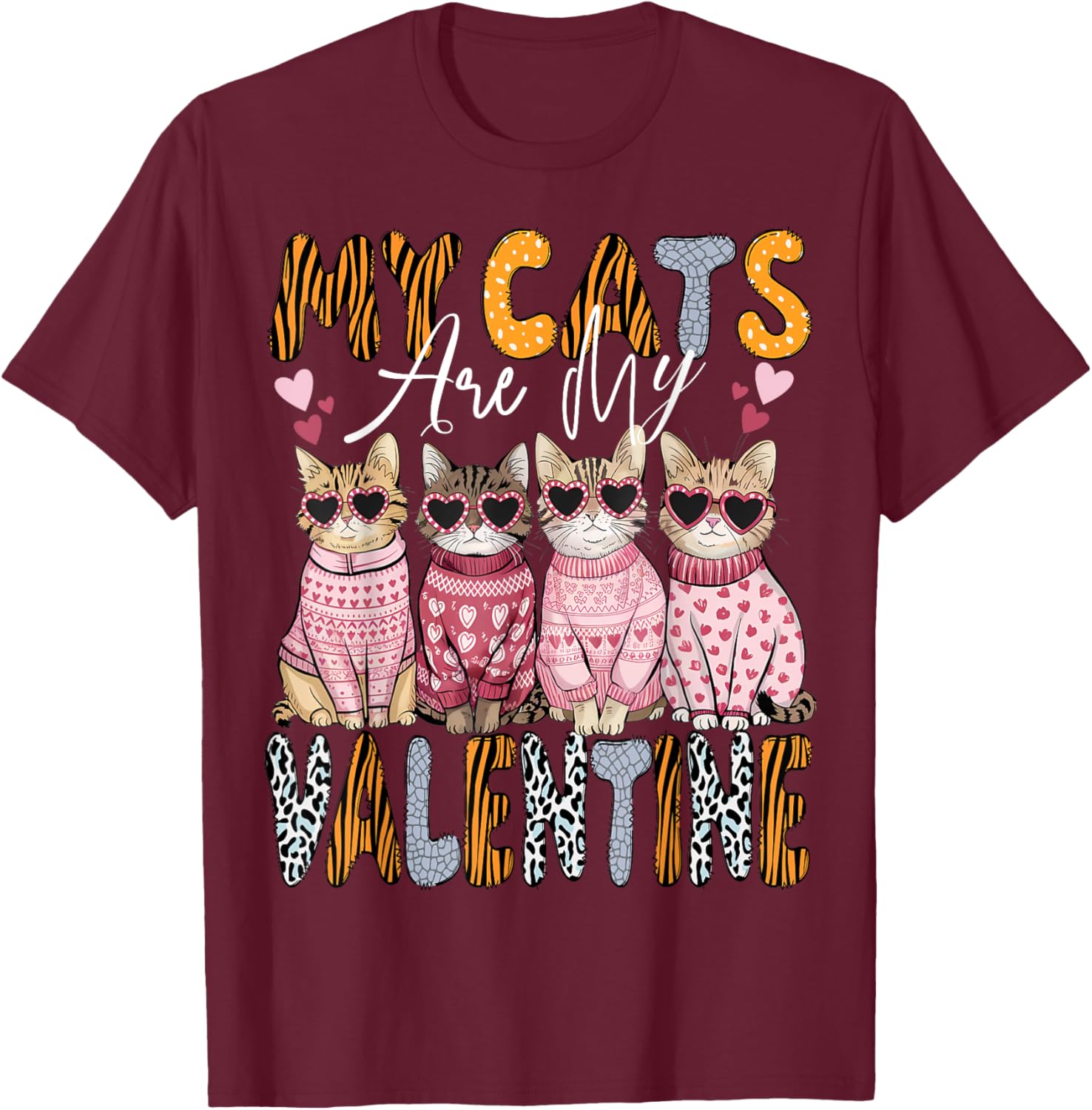 Cute Cat Valentine T-Shirt for Kitten Lovers - Perfect for All Ages - 6