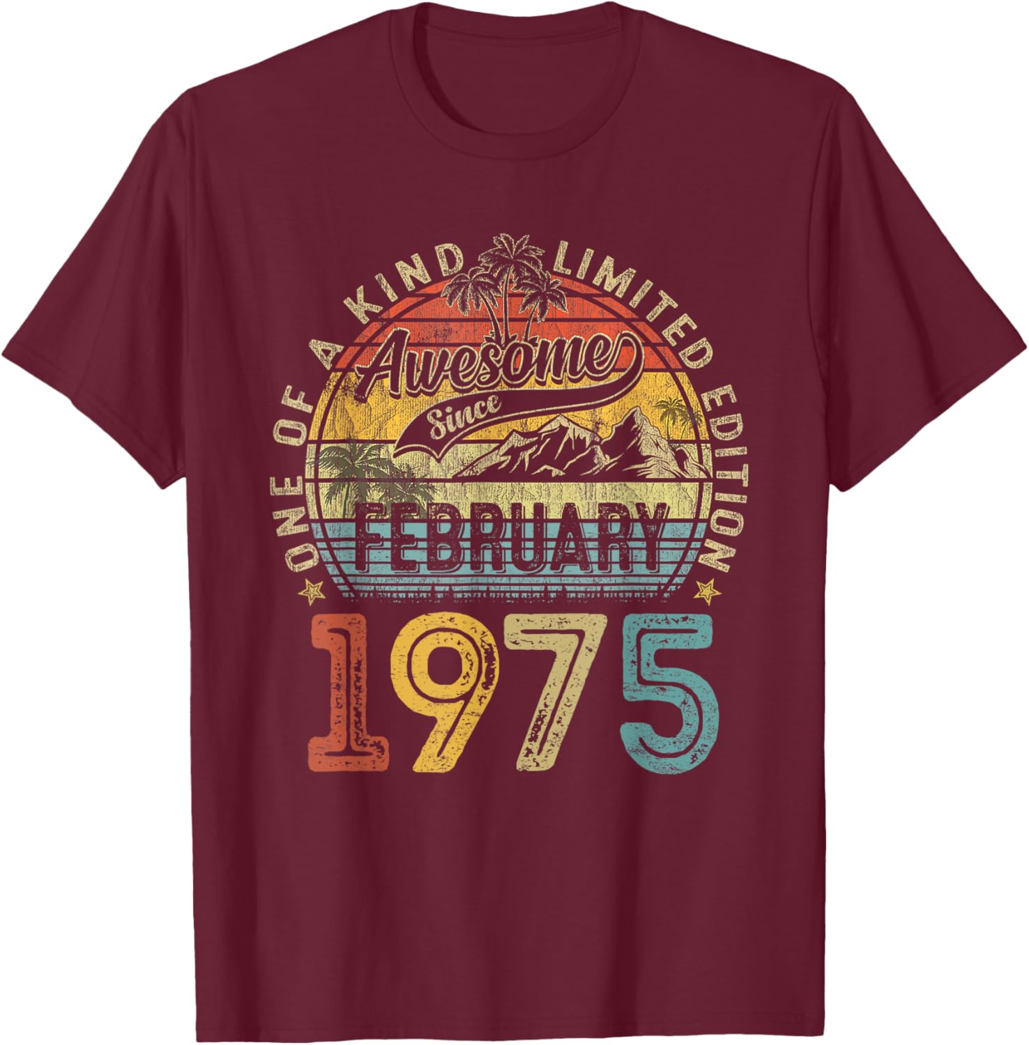 Funny Vintage 50th Birthday T-Shirt for Women - February 1975 Design - 2