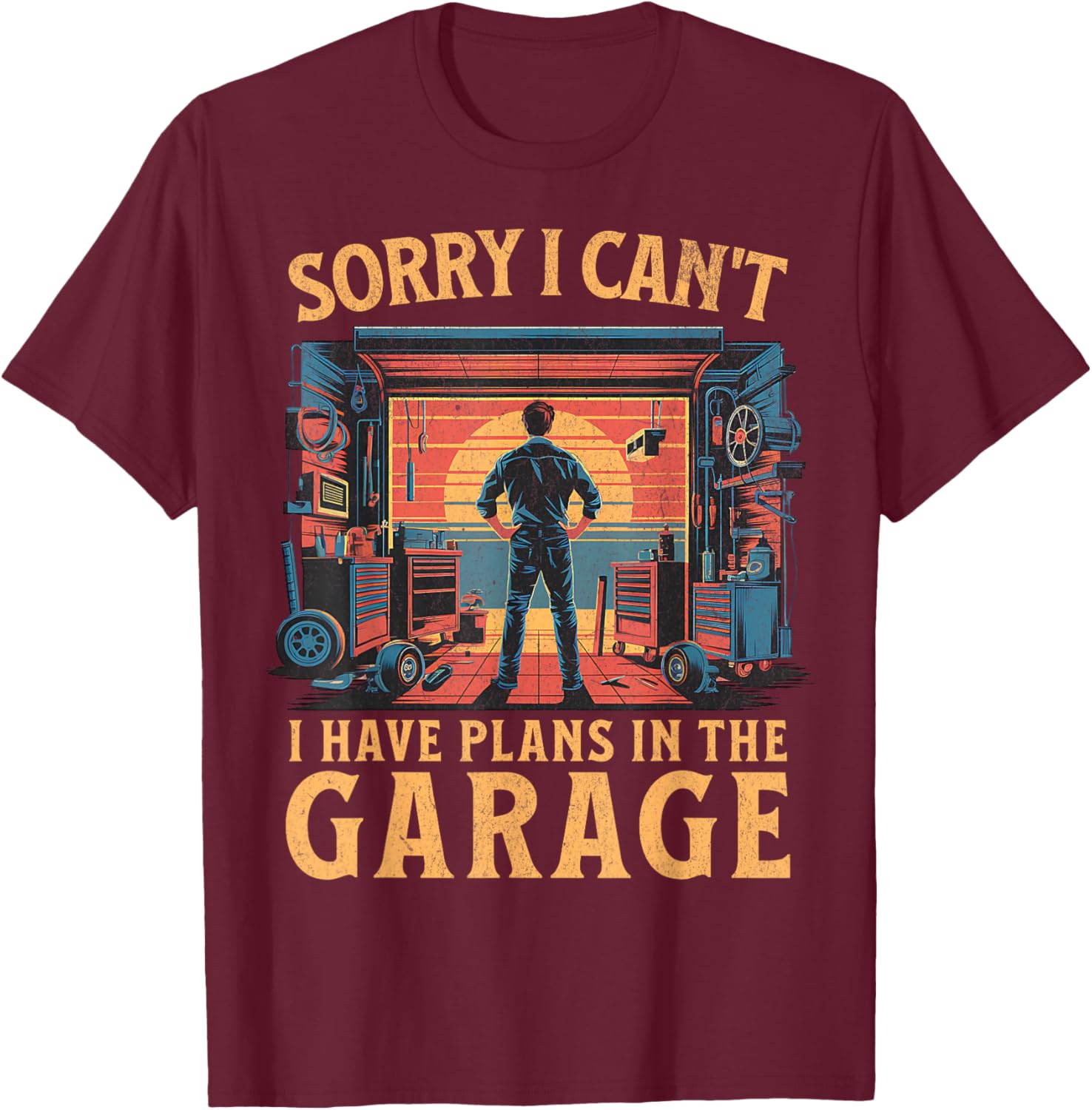 Funny Garage Plans Dad Car Mechanic T-Shirt for Father's Day Gifts - 8