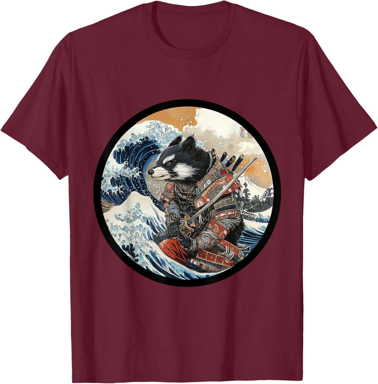 Wild Badger Brock Samurai Warrior Vintage Japanese Anime T-Shirt - 6