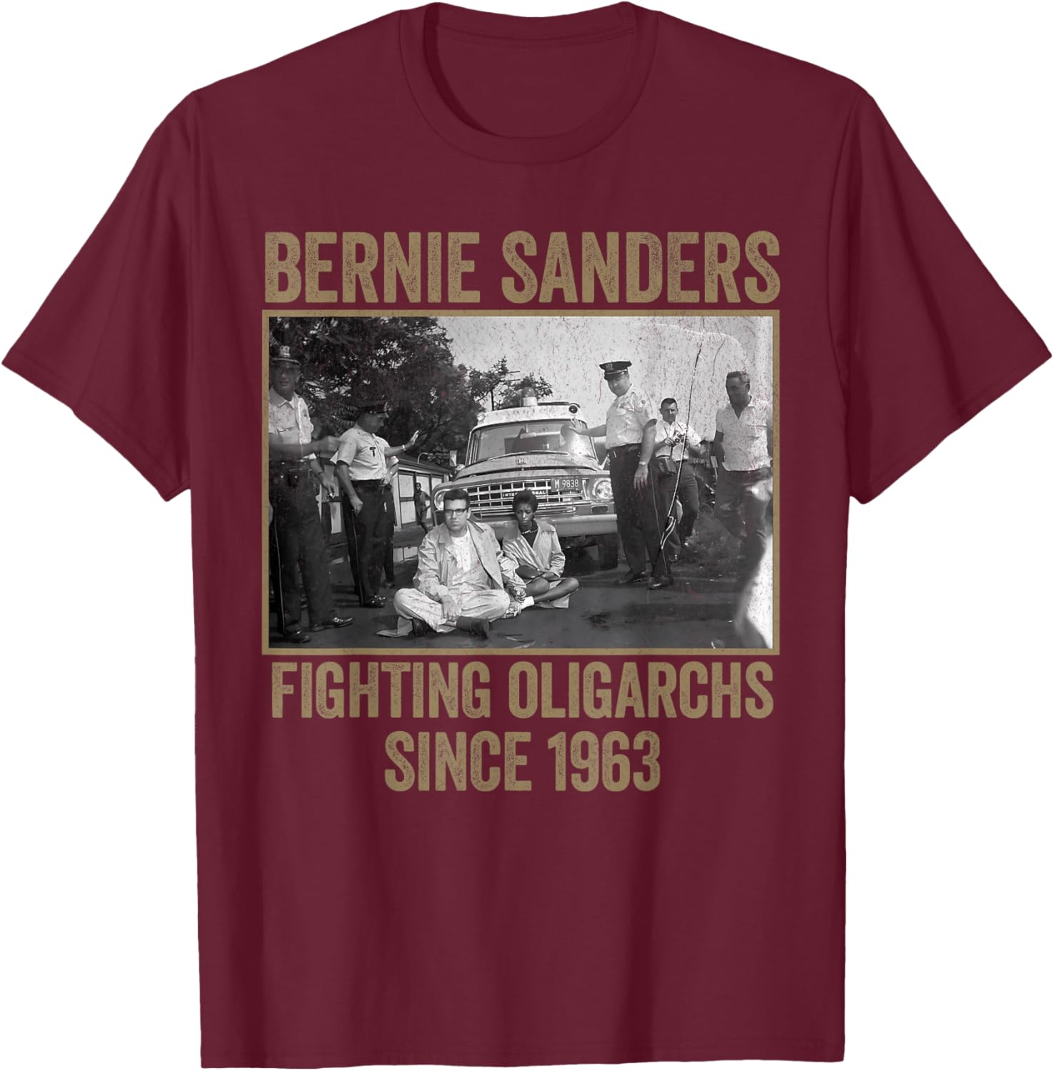 Bernie Fighting Oligarchs Protest T-Shirt for Activists and Supporters - 21