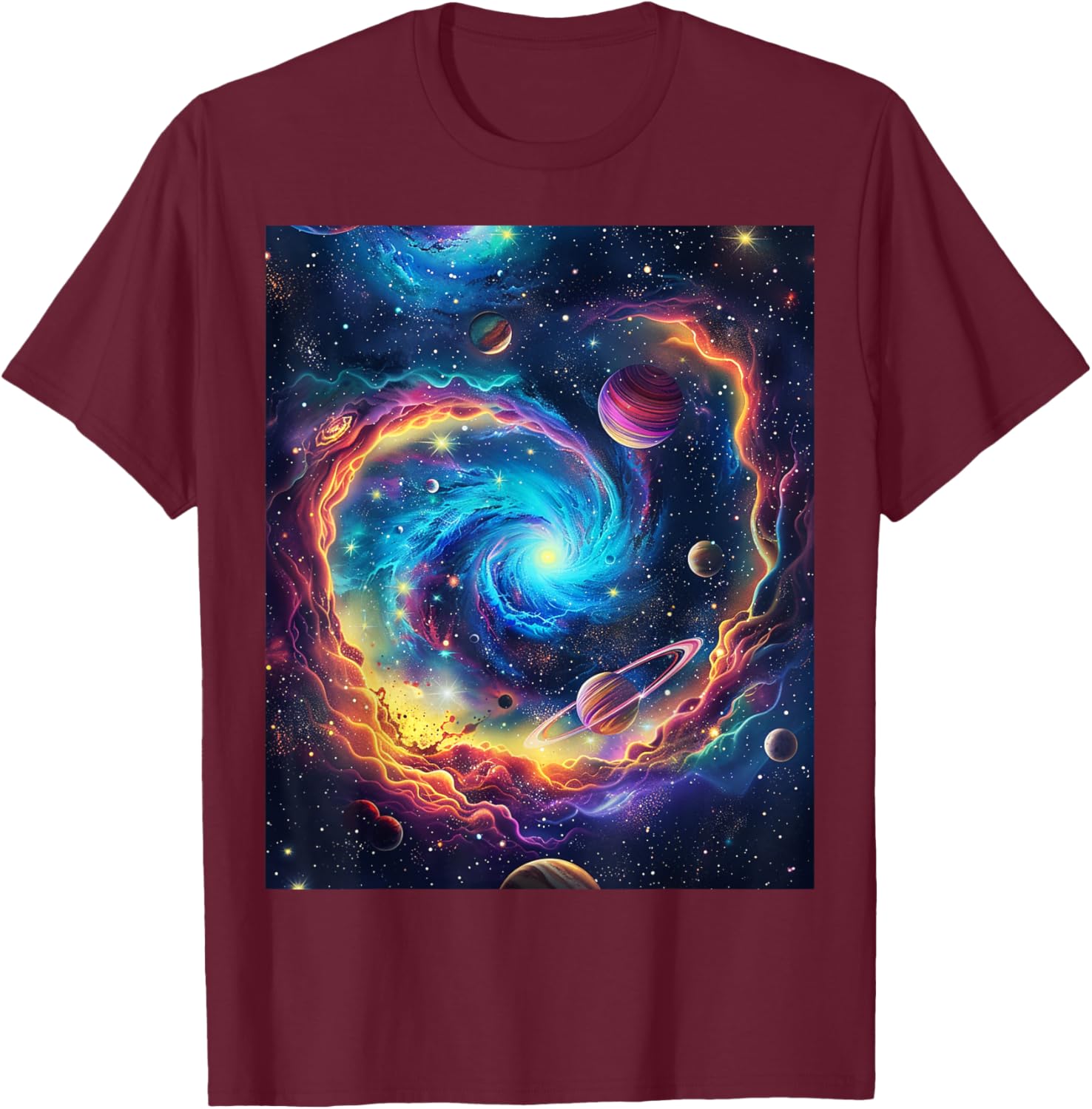 Cosmic Vortex Galaxy Space T-Shirt for Starry Nights and Adventures - 16
