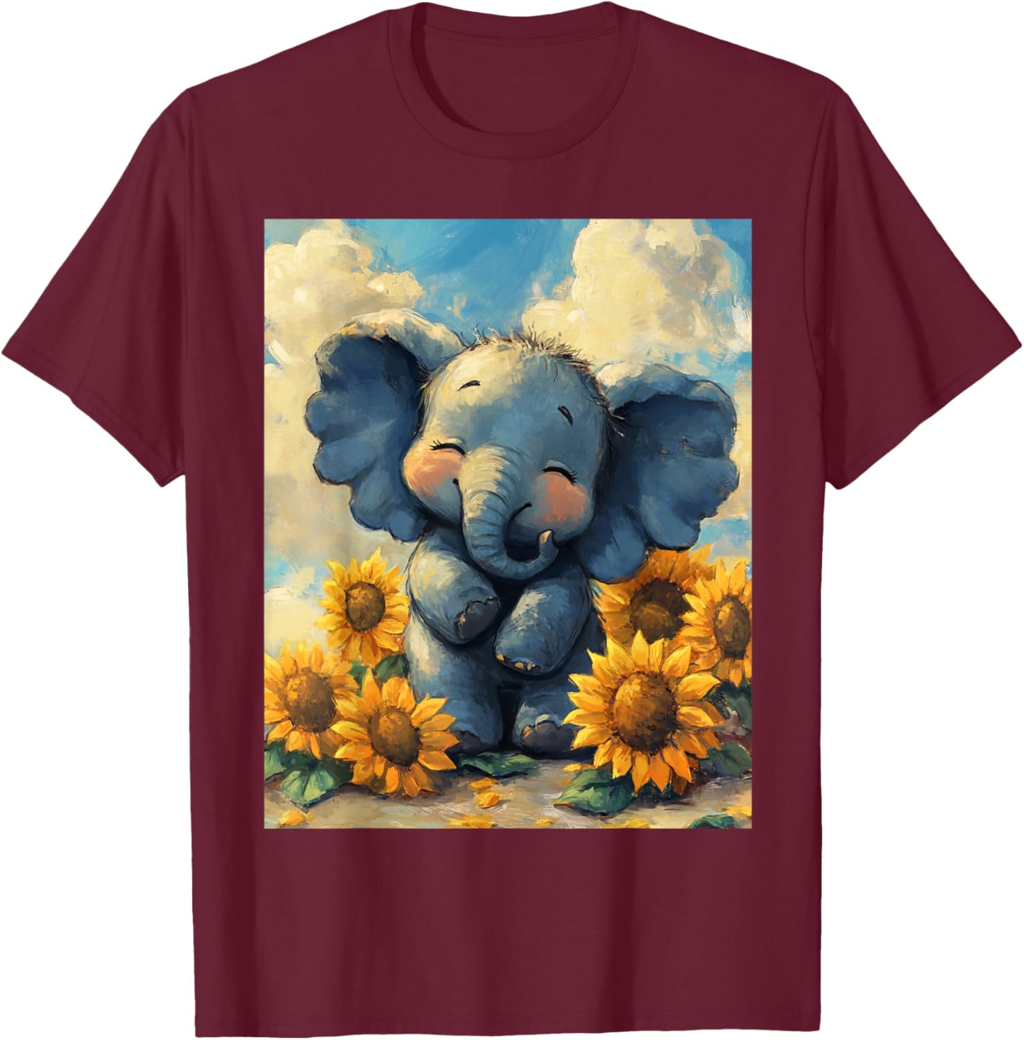 Adorable Sunflower Elephant T-Shirt for Kids - Perfect for Boys and Girls - 15
