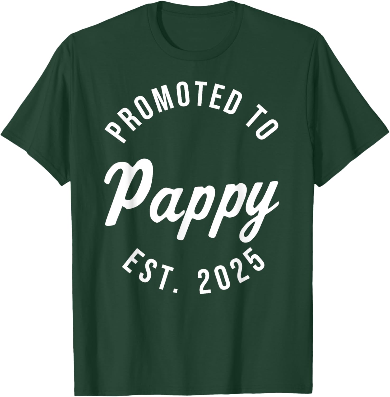 Promoted to Pappy Est 2025 First Father's Day T-Shirt Gift for Dad - 22