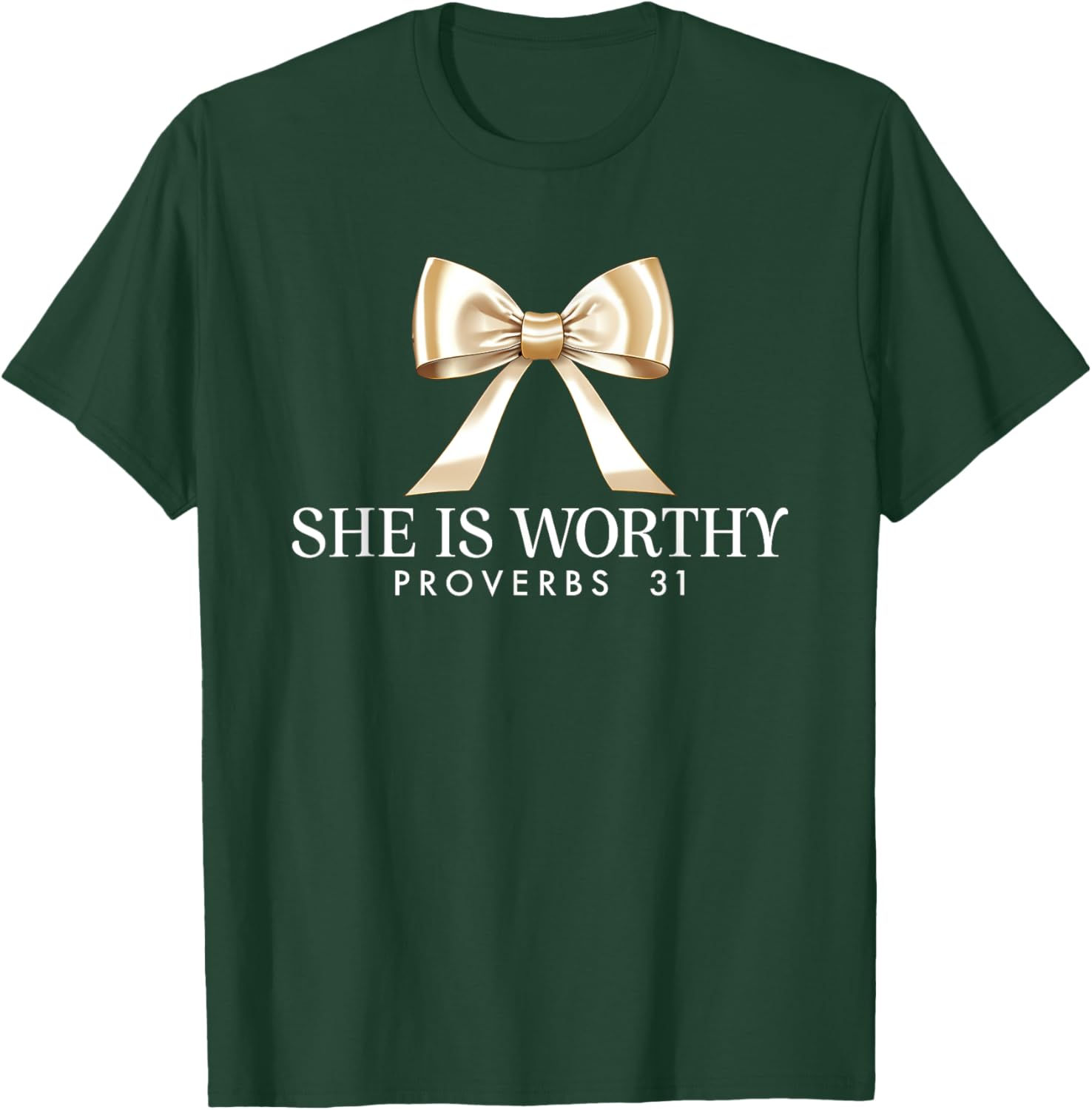 She Is Worthy Proverbs 31 Faith T-Shirt for Women - Inspirational Apparel - 14