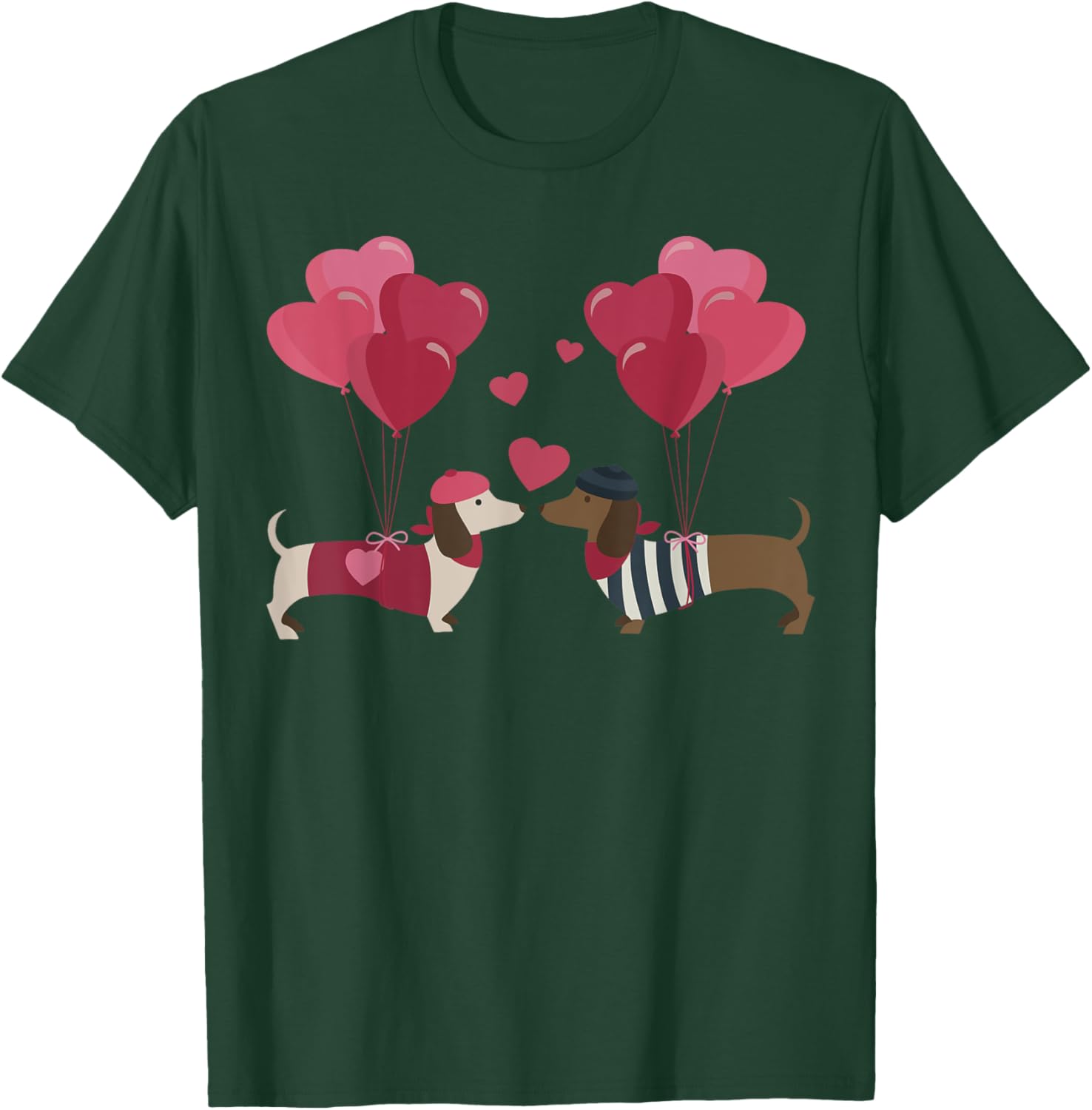 Cute Dachshund Valentine's Day T-Shirt for Dog Moms and Dads - 16