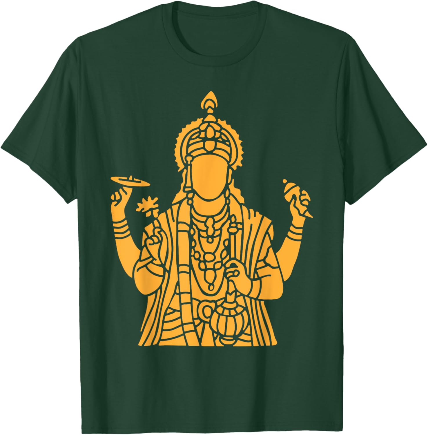 Vishnu Narayana Silhouette T-Shirt for Divine Pooja and Spiritual Wear - 7